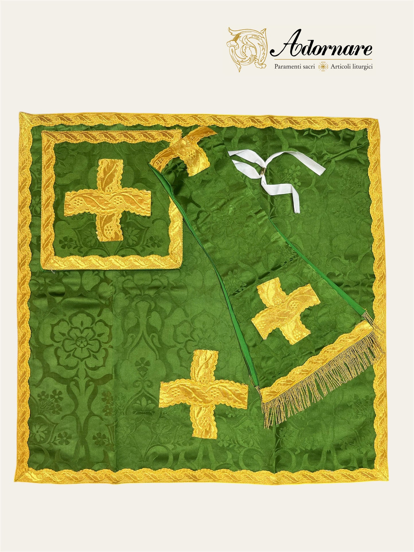 St Philip Neri Chasuble Low Mass Set (Green) / Pianeta San Filippo in Damasco (Verde)