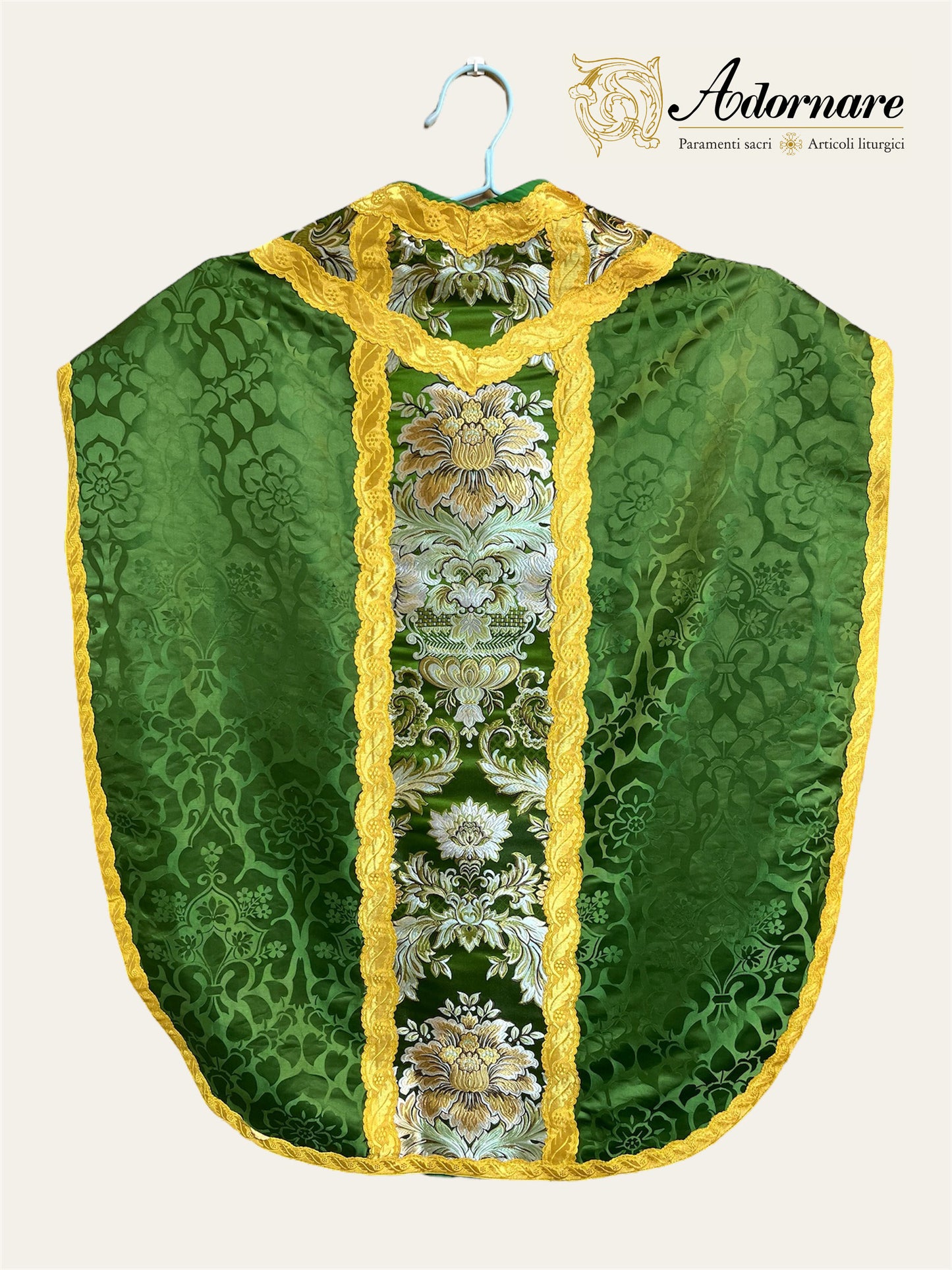 St Philip Neri Chasuble Low Mass Set (Green) / Pianeta San Filippo in Damasco (Verde)