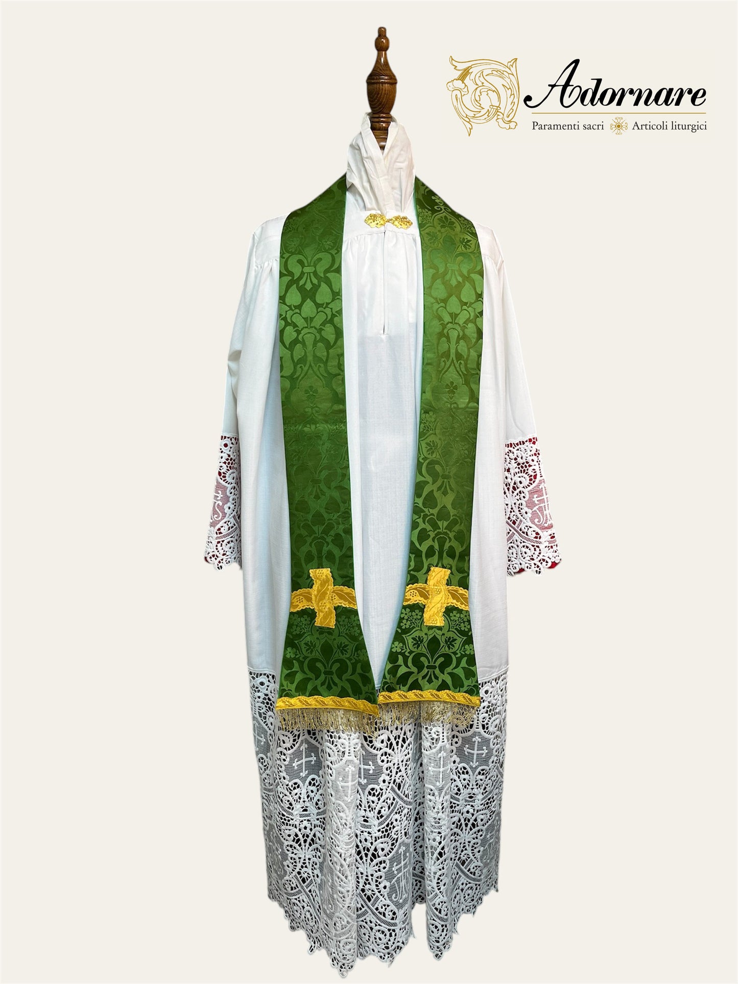 St Philip Neri Chasuble Low Mass Set (Green) / Pianeta San Filippo in Damasco (Verde)