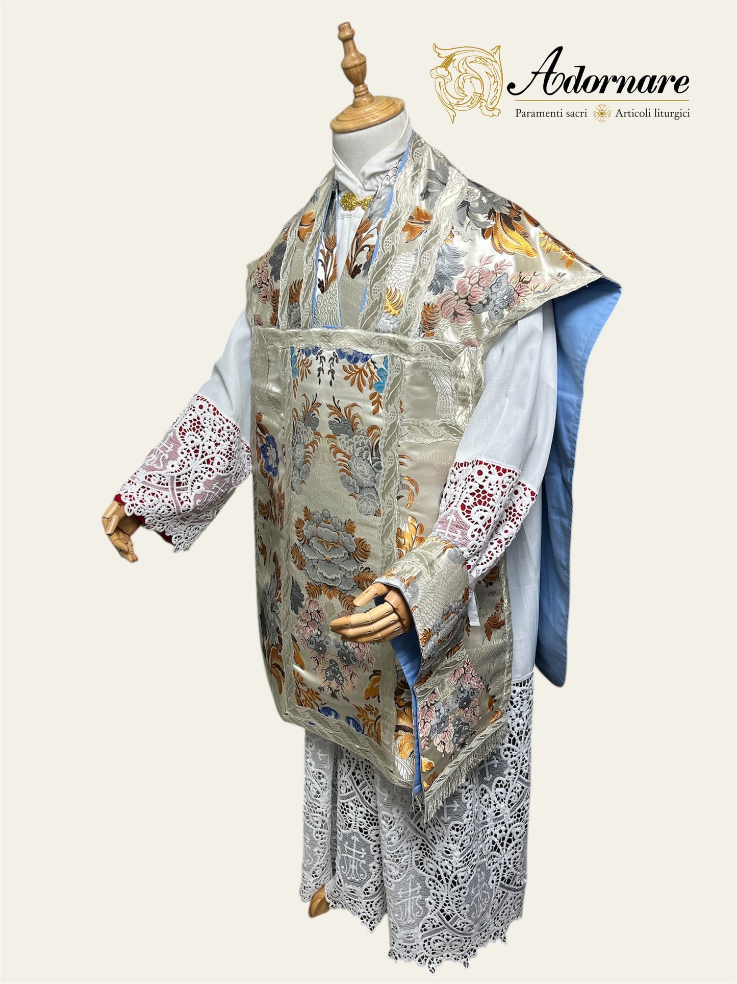 "Marian" Brocade Roman Chasuble - Low Mass Set / Pianeta Romana Broccato "Mariana"
