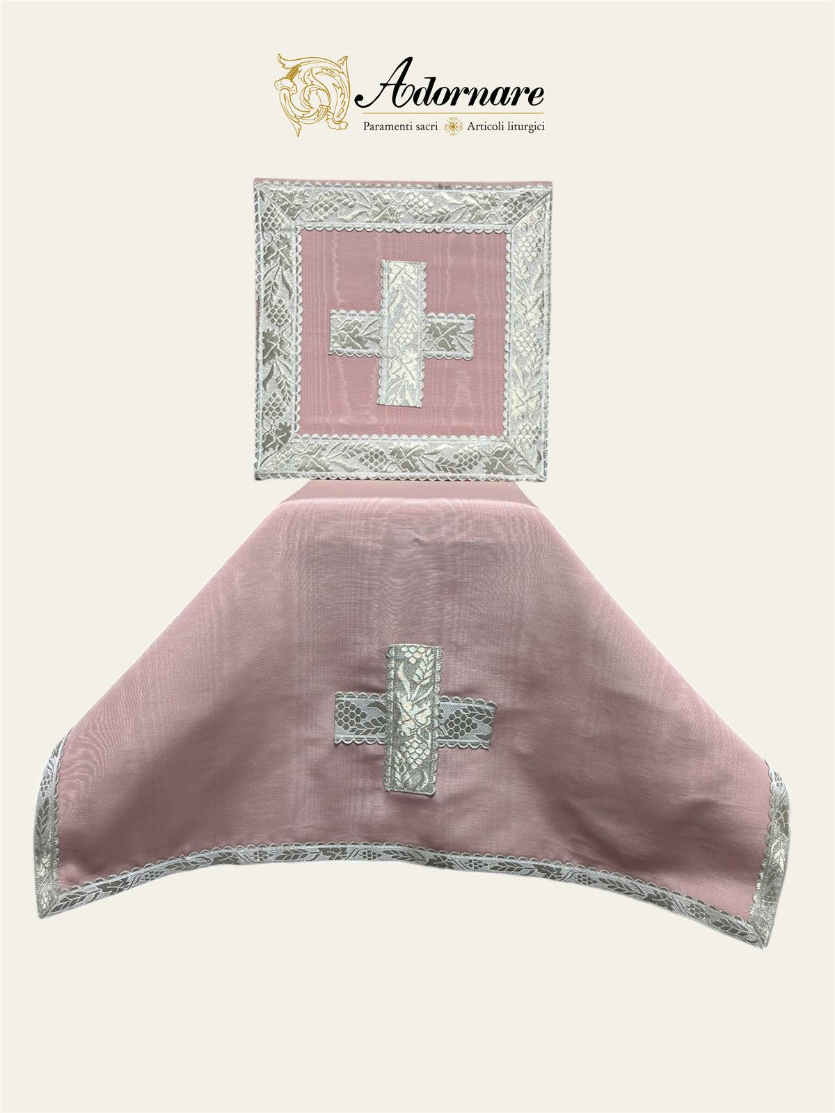 Contemporary Roman-cut Moiré Roman Chasuble Low Mass Set / Pianeta Romana Moiré