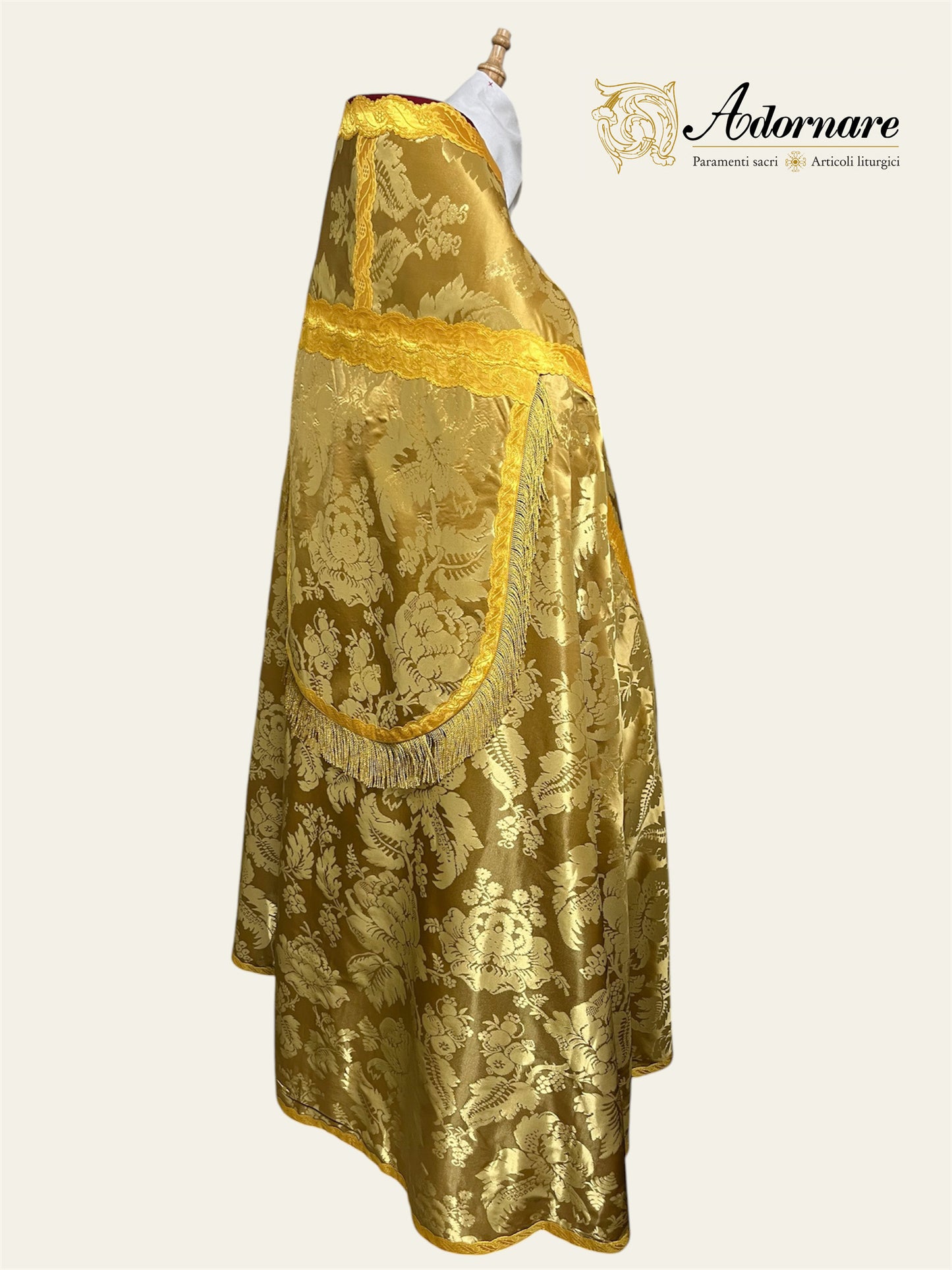 Roman Cope in Italian Gold Silk Damask