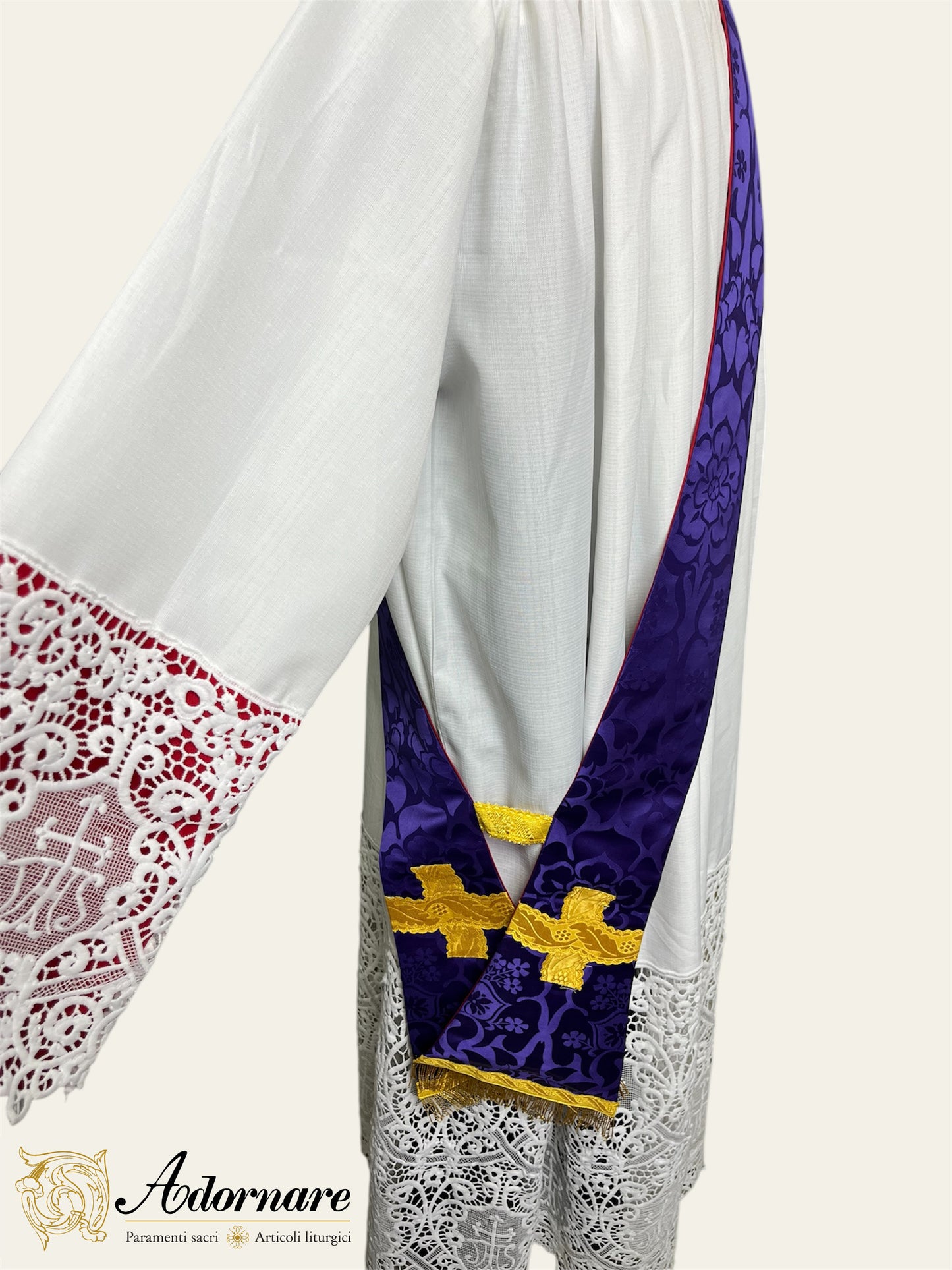 Folded chasubles & broad stole set in St Philip Neri cut/Pianete Plicate & Stola Latior San Filippo