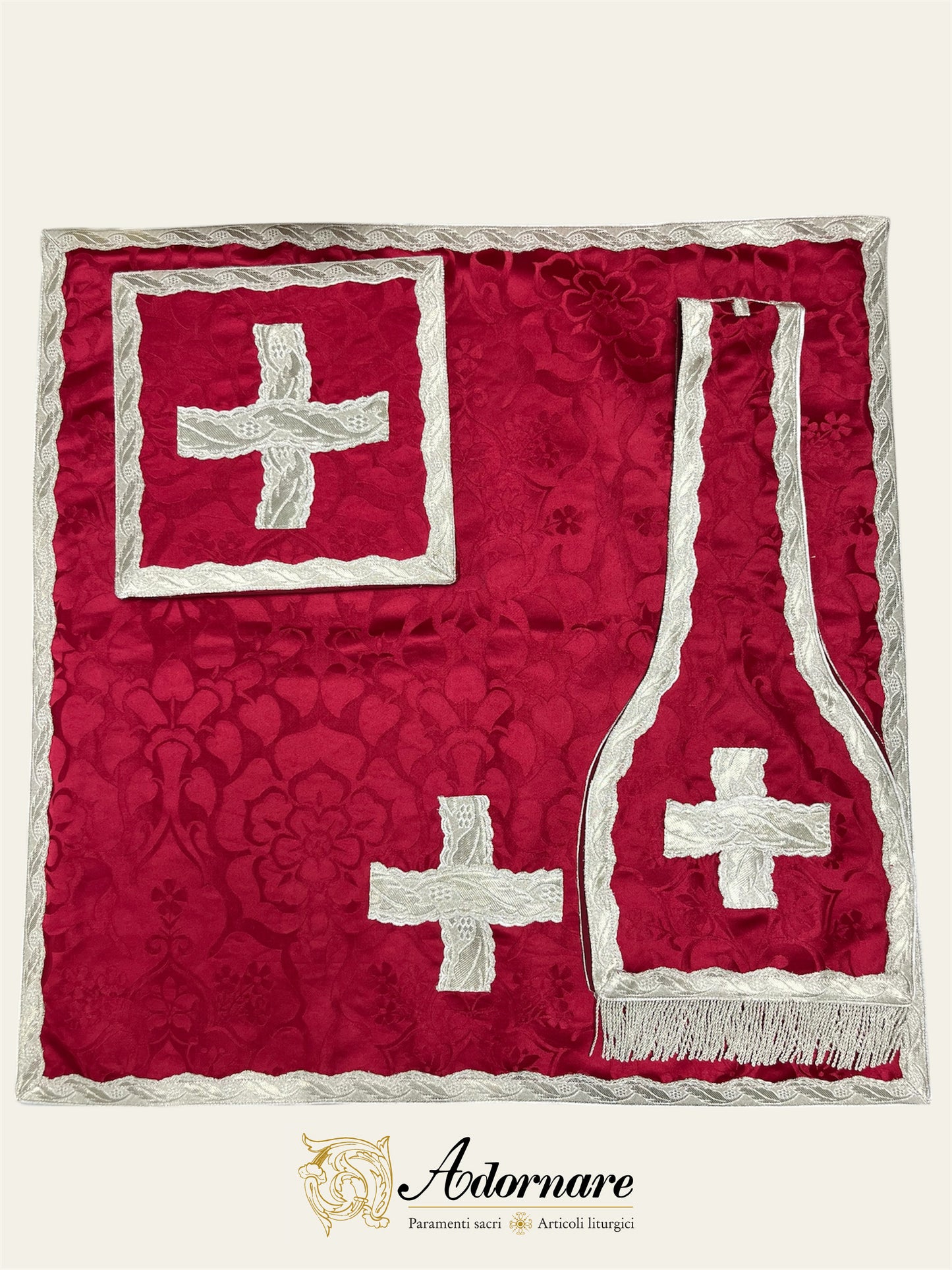 French Roman maniple, burse and chalice veil / Velo, borsa e manipolo