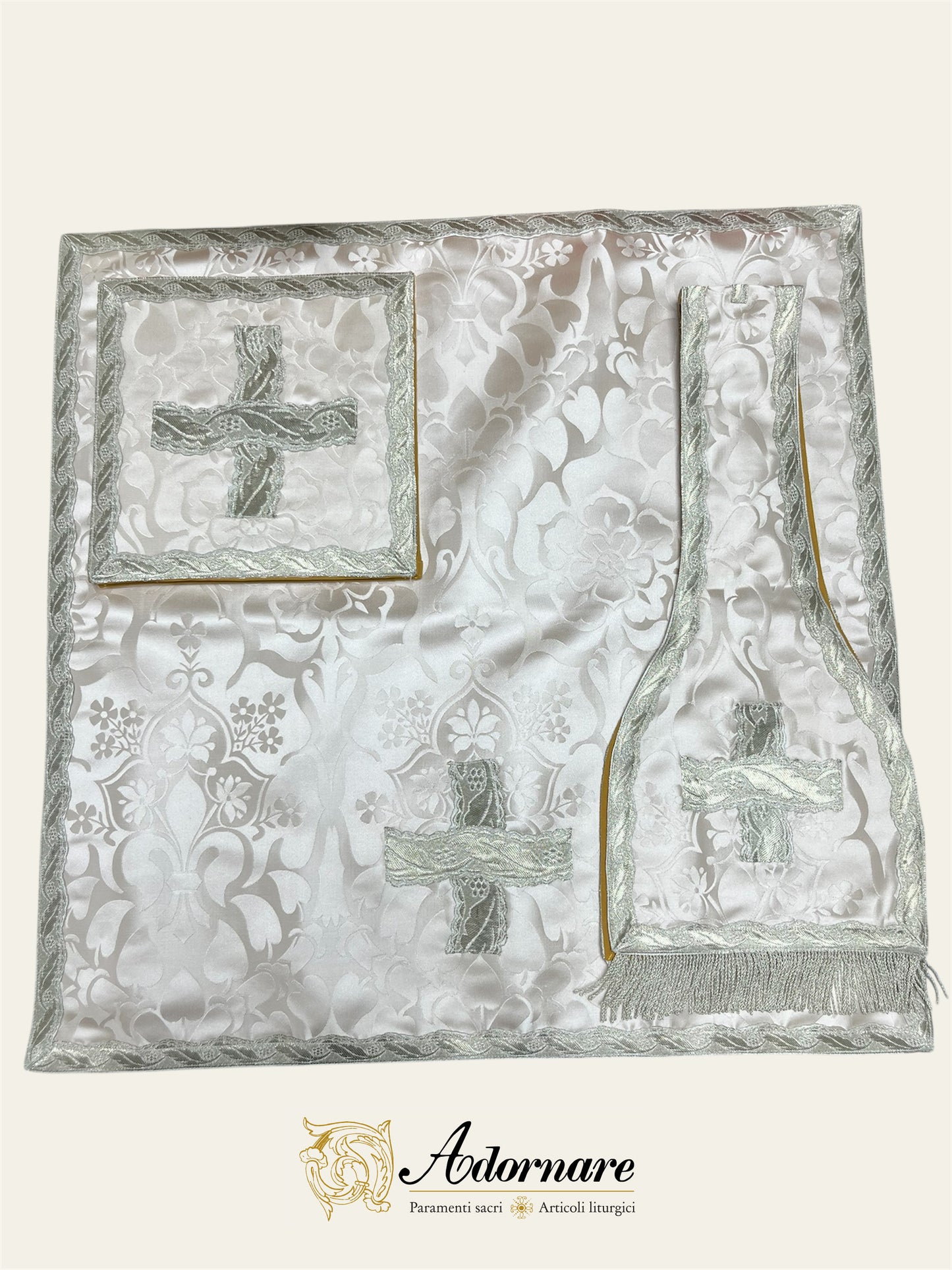 French Roman maniple, burse and chalice veil / Velo, borsa e manipolo