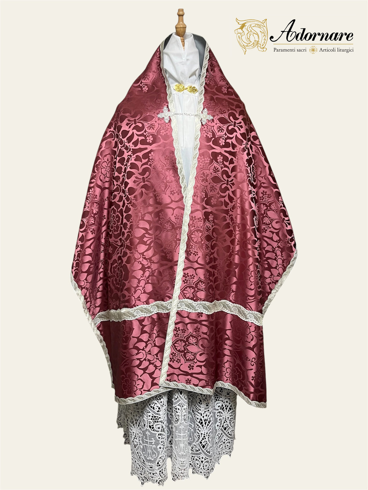 Roman-style Humeral veil in Damask / Velo Omerale Romano in Damasco