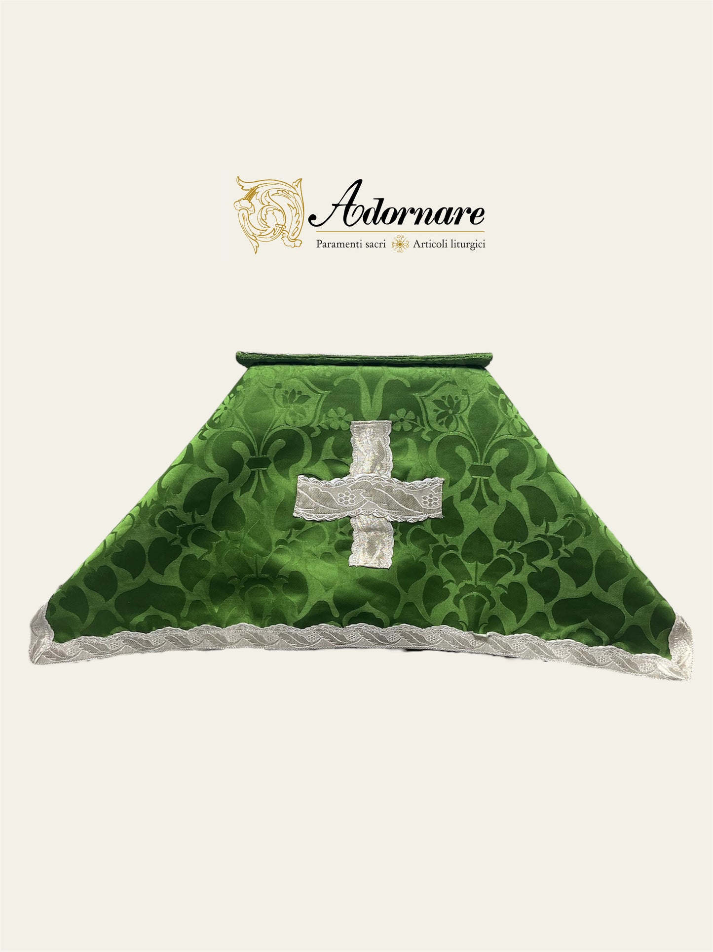 Damask Roman Chasuble with silver wavy gallons - Low Mass Set / Pianete Romane Damasco con gallone argento
