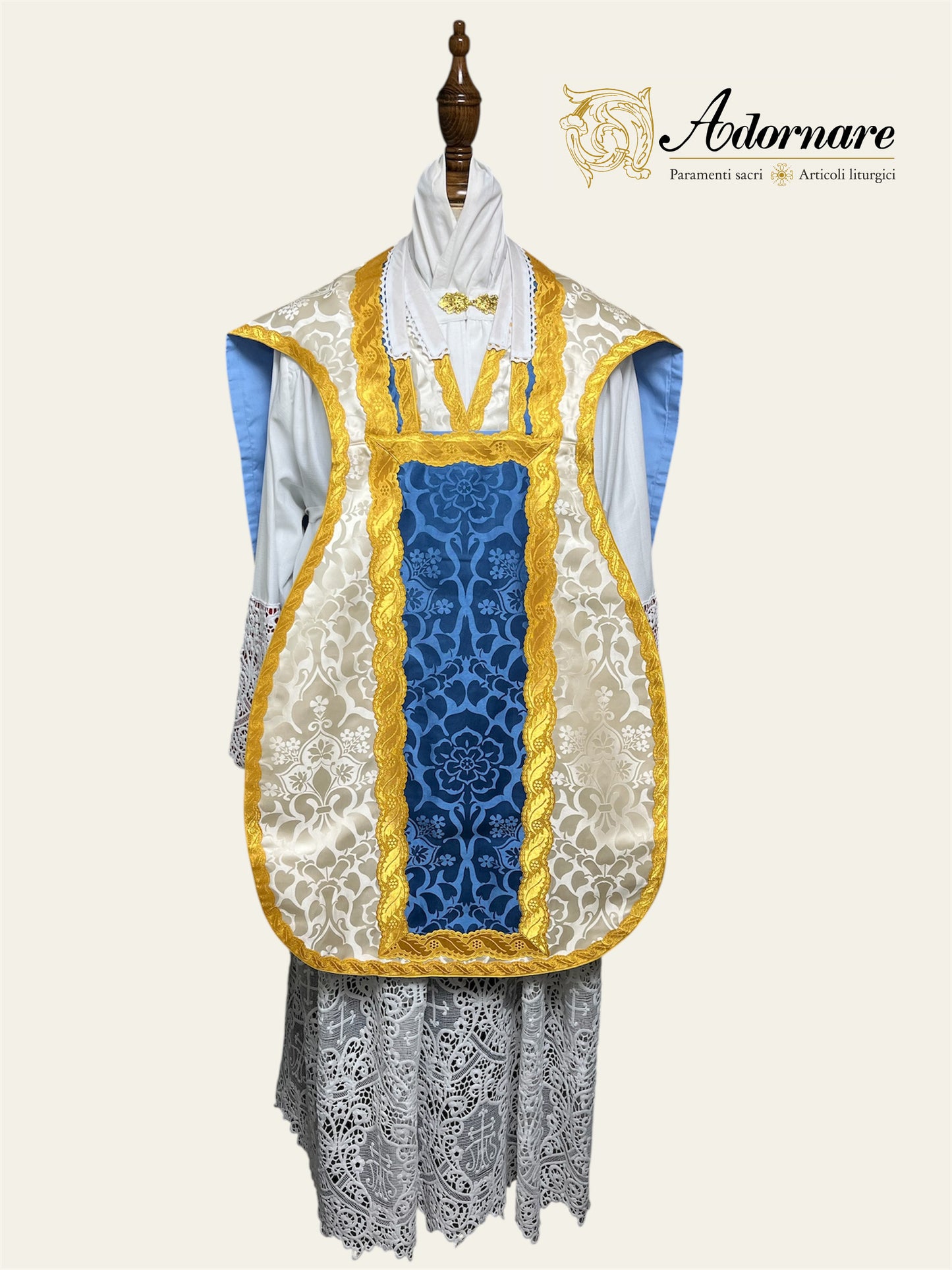 "Ave Maria" French-cut Roman Chasuble Low Mass Set / Pianeta Francese "Ave Maria"