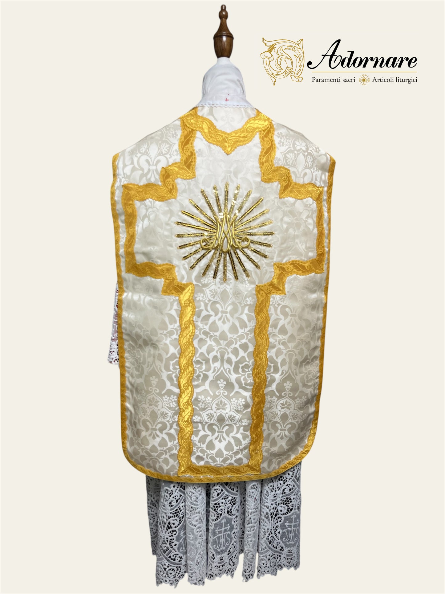 "Ave Maria" French-cut Roman Chasuble Low Mass Set / Pianeta Francese "Ave Maria"