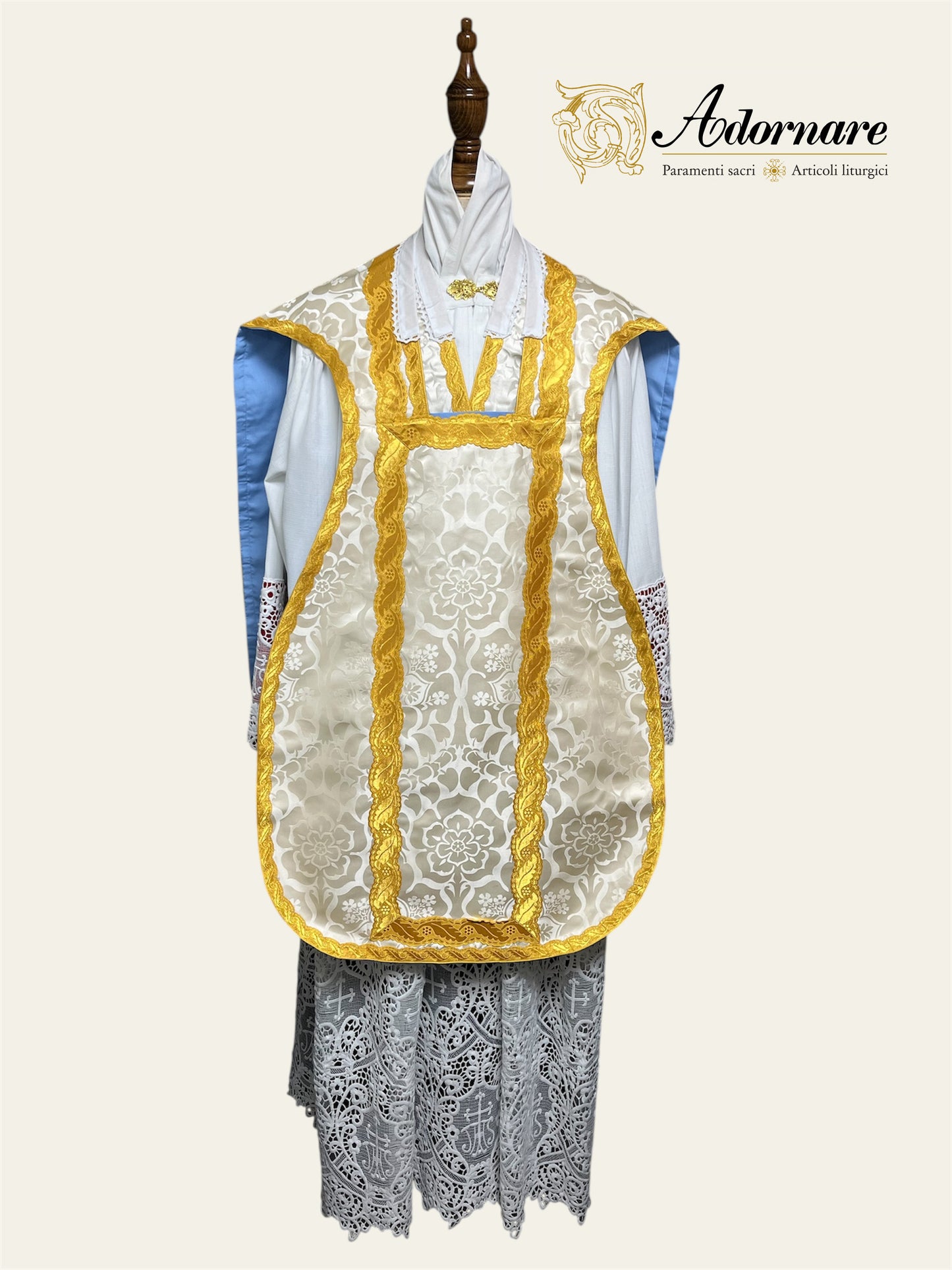 "Ave Maria" French-cut Roman Chasuble Low Mass Set / Pianeta Francese "Ave Maria"