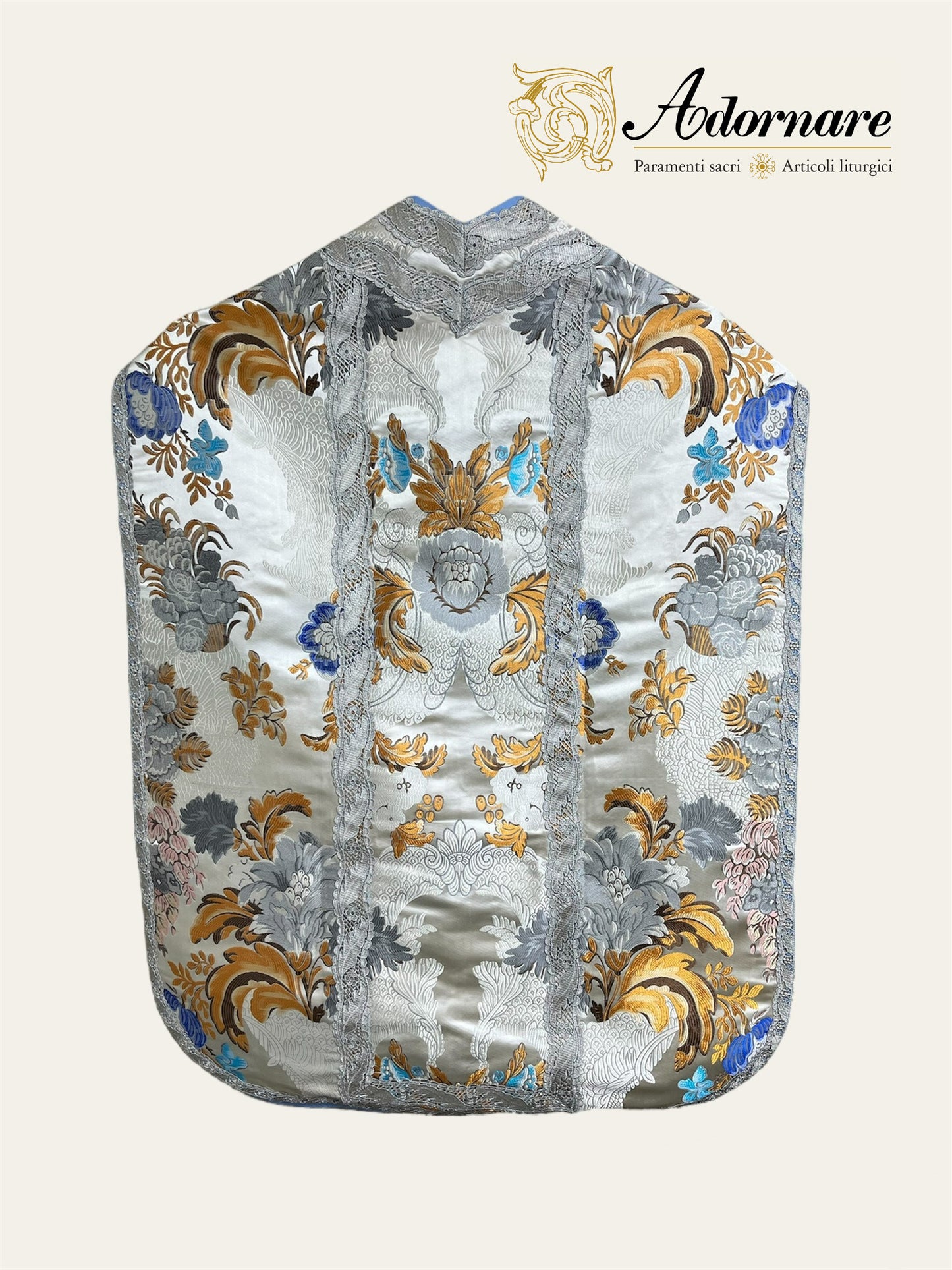 "Marian" Brocade Roman Chasuble - Low Mass Set / Pianeta Romana Broccato "Mariana"