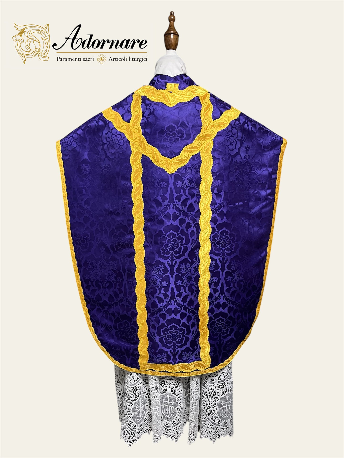 Damask St Philip Neri Chasuble Low Mass Set / Pianeta San Filippo in Damasco