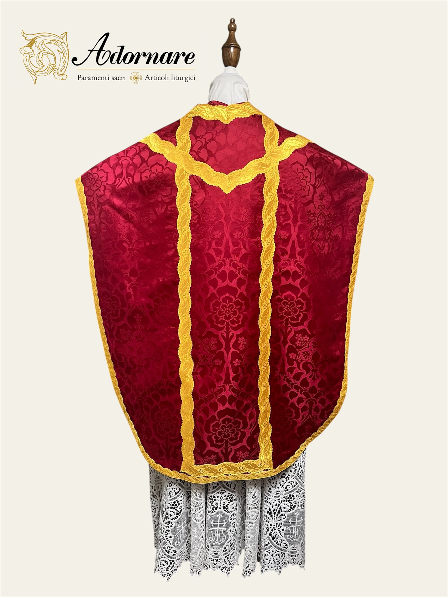 Damask St Philip Neri Chasuble Low Mass Set / Pianeta San Filippo in Damasco