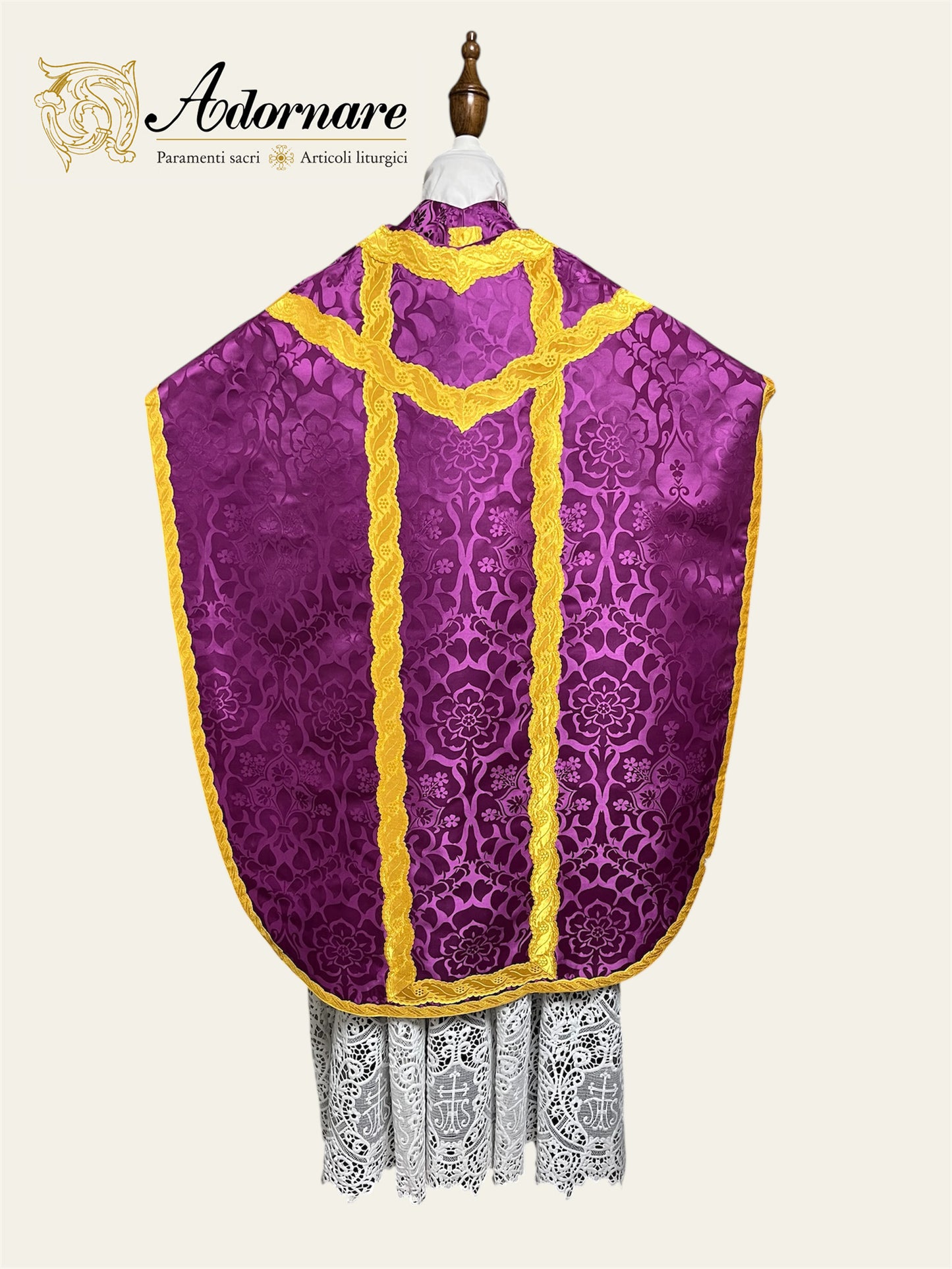 Damask St Philip Neri Chasuble Low Mass Set / Pianeta San Filippo in Damasco