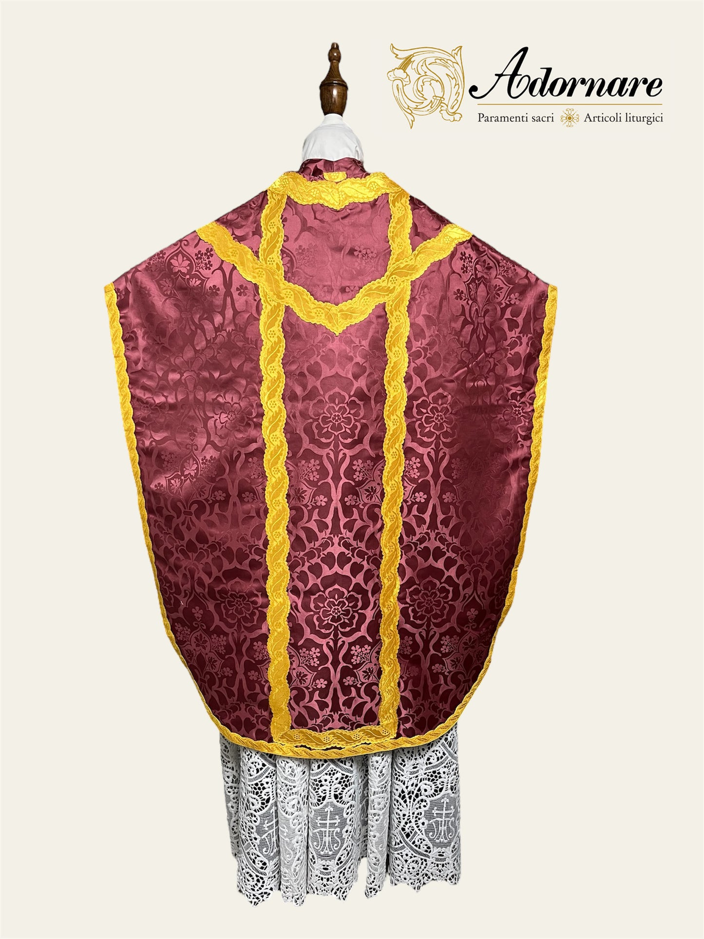 Damask St Philip Neri Chasuble Low Mass Set / Pianeta San Filippo in Damasco