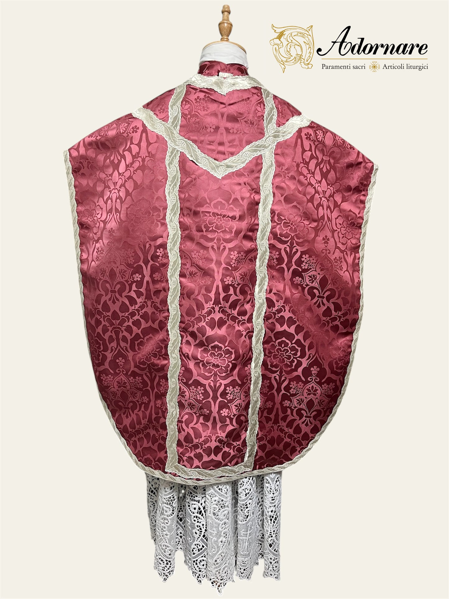 Damask St Philip Neri Chasuble Low Mass Set / Pianeta San Filippo in Damasco
