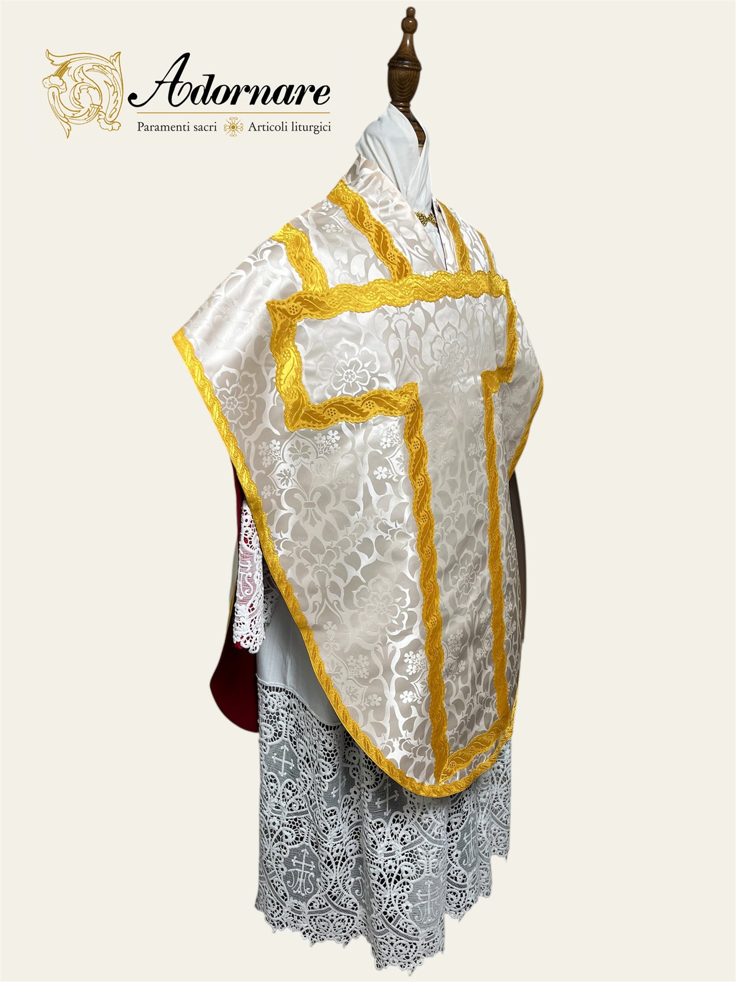 Damask St Philip Neri Chasuble Low Mass Set / Pianeta San Filippo in Damasco