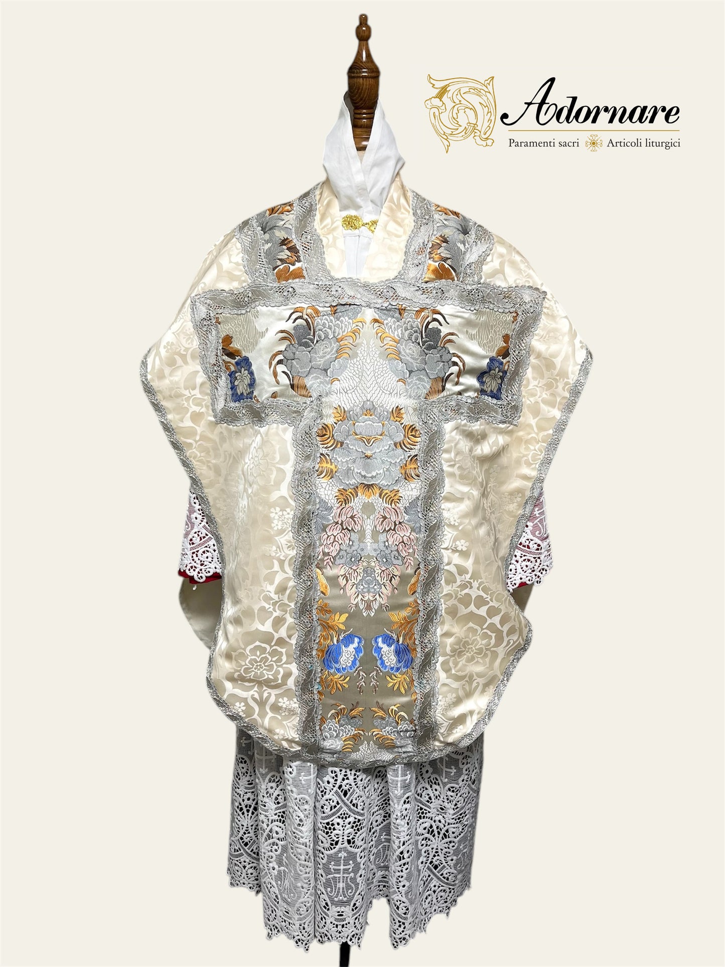 St Philip Neri Chasuble Low Mass Set (Marian) / Pianeta San Filippo in Damasco (Mariana)
