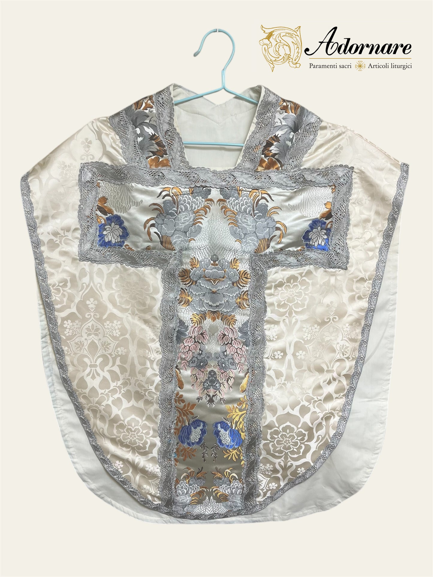 St Philip Neri Chasuble Low Mass Set (Marian) / Pianeta San Filippo in Damasco (Mariana)