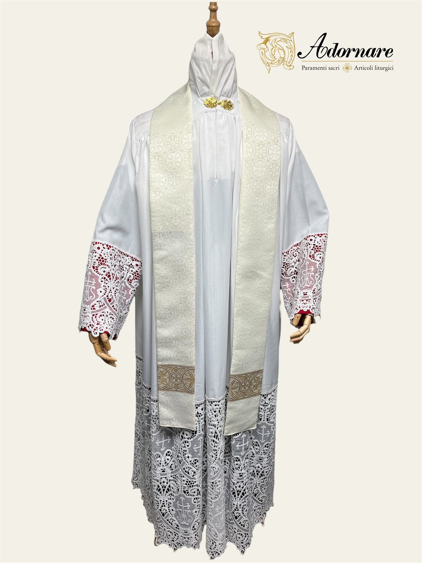 Damask gothic chasuble economical with Y-orphrey / Casula gotica Damasco economico