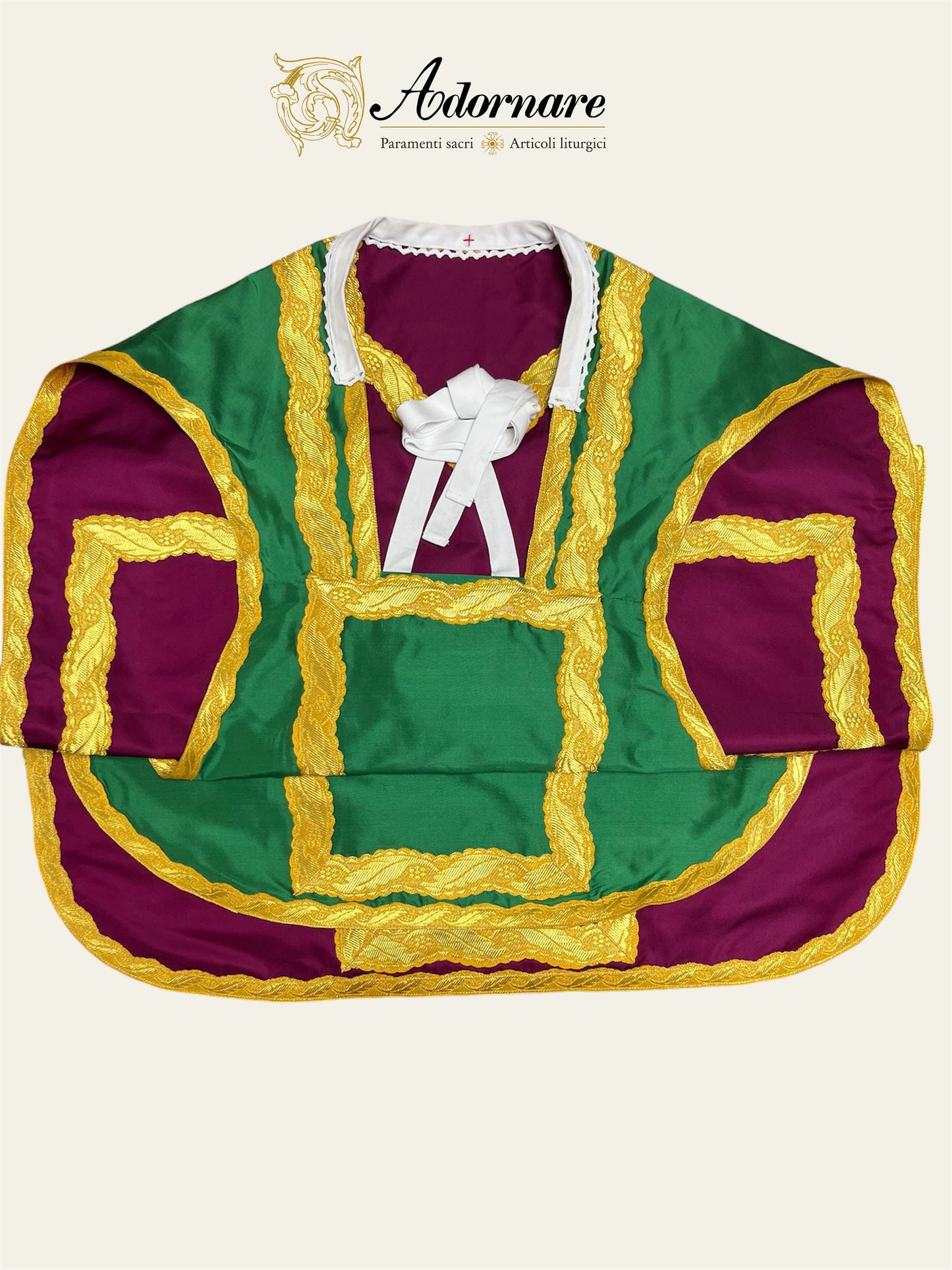 Silk Taffeta Reversible French Travel Set (Green/Violet) / Pianeta Francese bicolore in pura seta