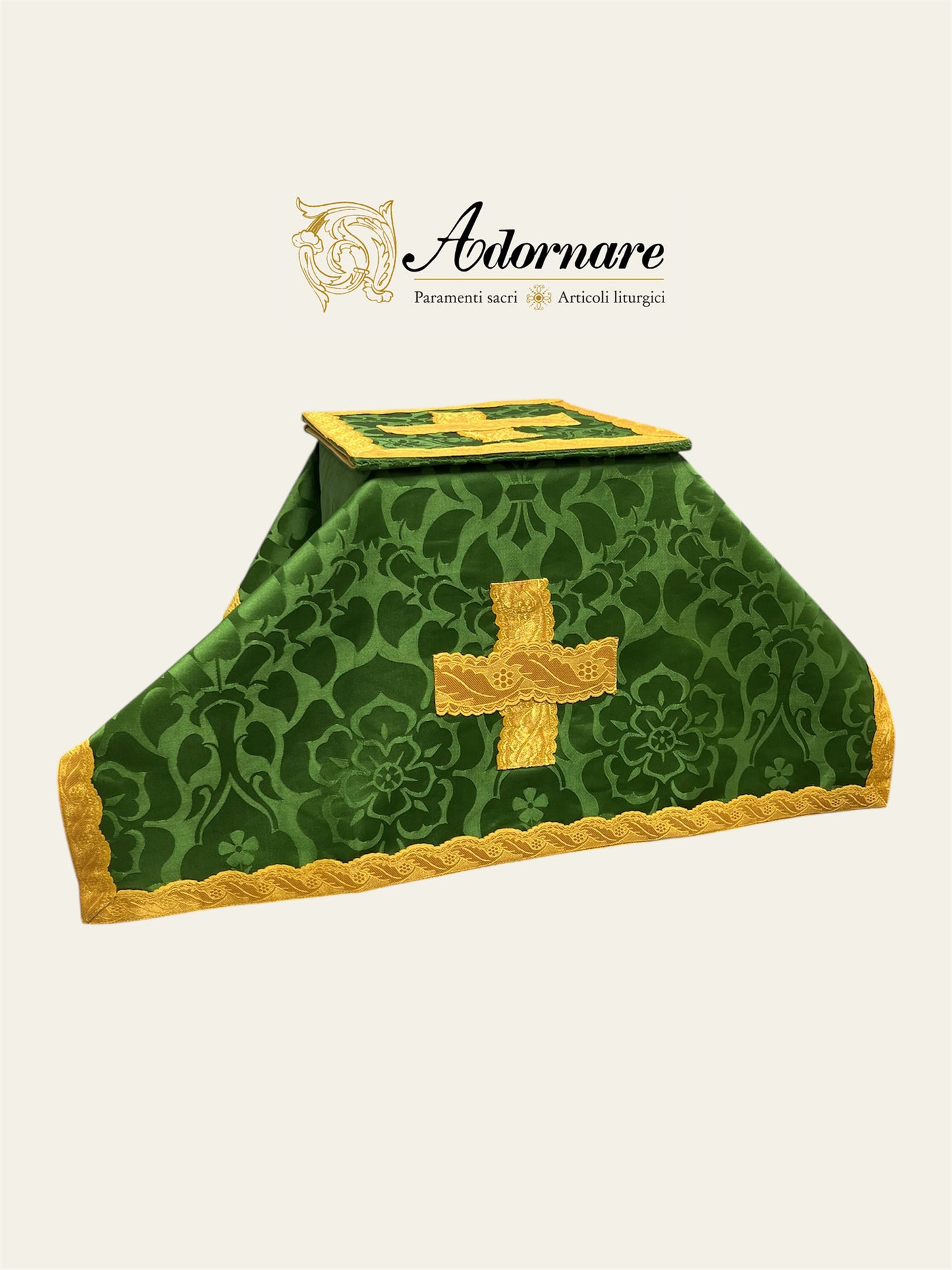 Italian-cut Roman maniple, burse and chalice veil / Velo, borsa e manipolo