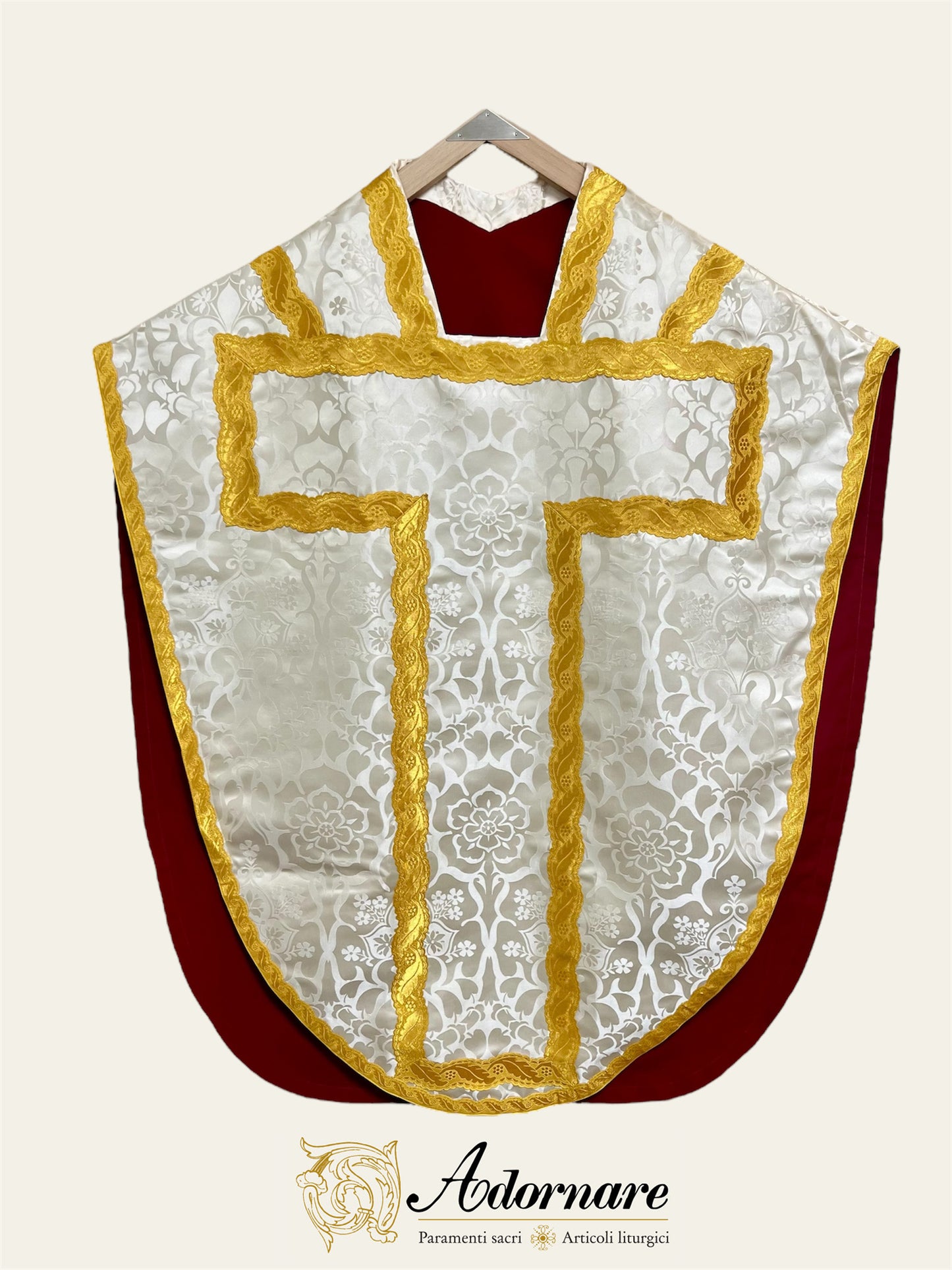 Damask St Philip Neri Chasuble Low Mass Set / Pianeta San Filippo in Damasco