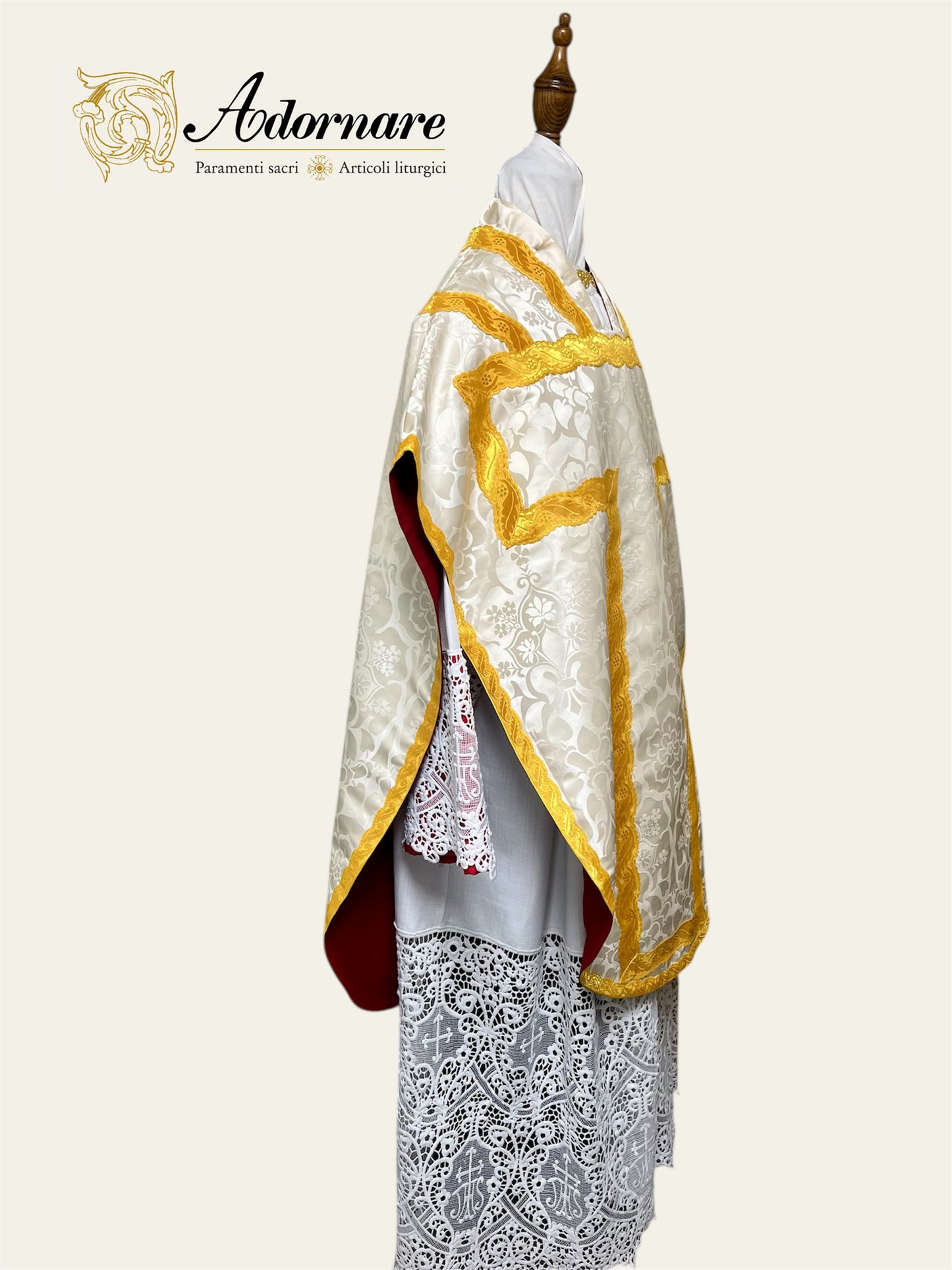 Damask St Philip Neri Chasuble Low Mass Set / Pianeta San Filippo in Damasco