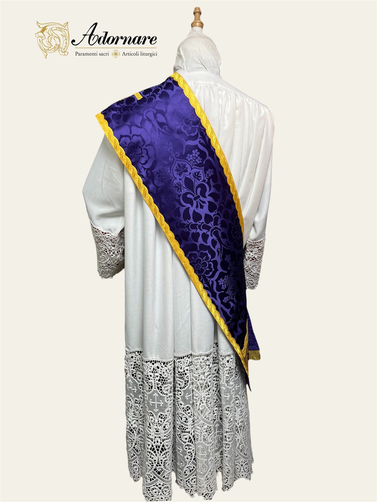 Folded chasubles & broad stole Solemn Mass Set in St Philip Neri cut/Pianete Plicate e Stolone San Filippo