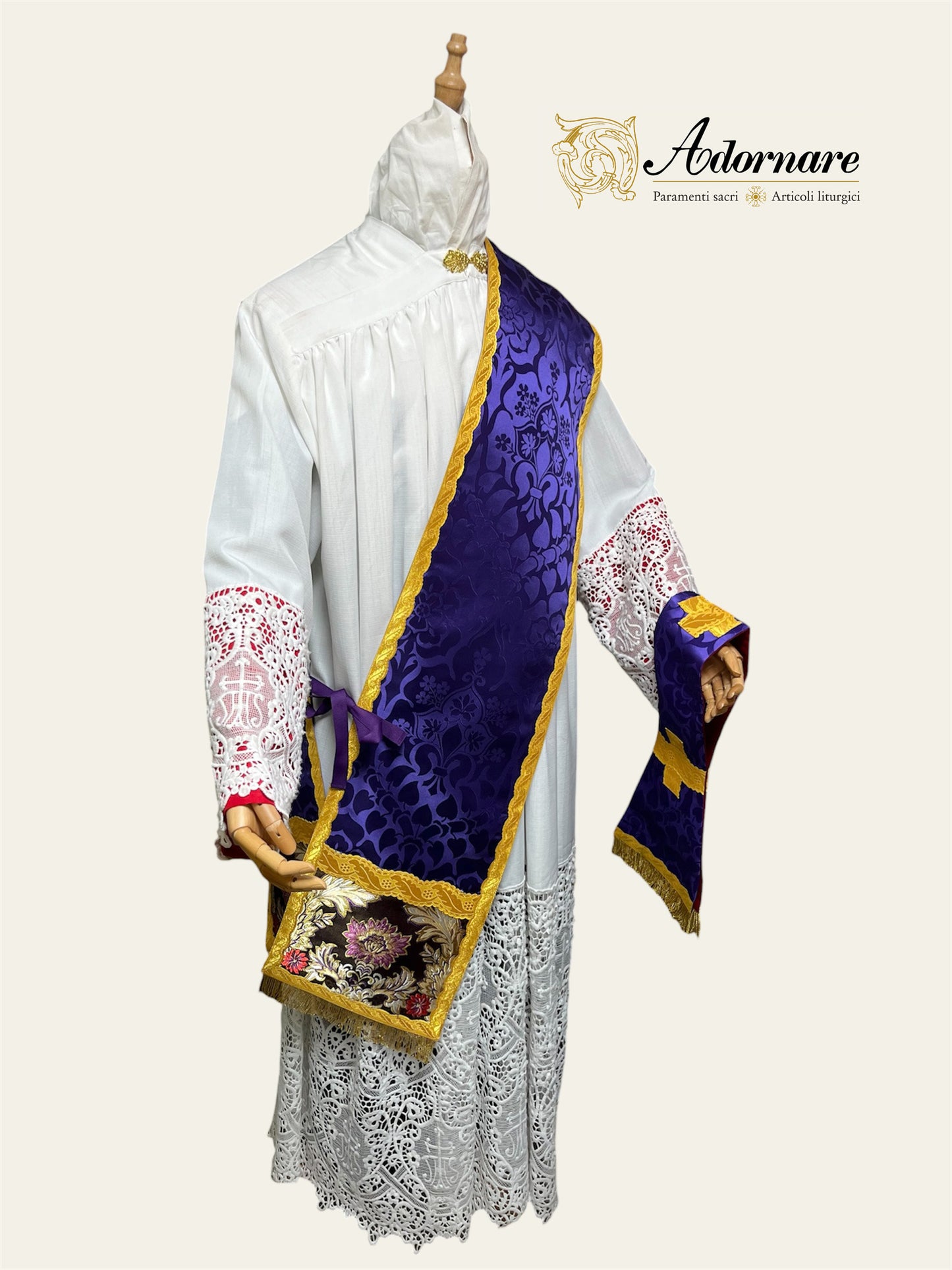 Folded chasubles & broad stole Solemn Mass Set in St Philip Neri cut/Pianete Plicate e Stolone San Filippo