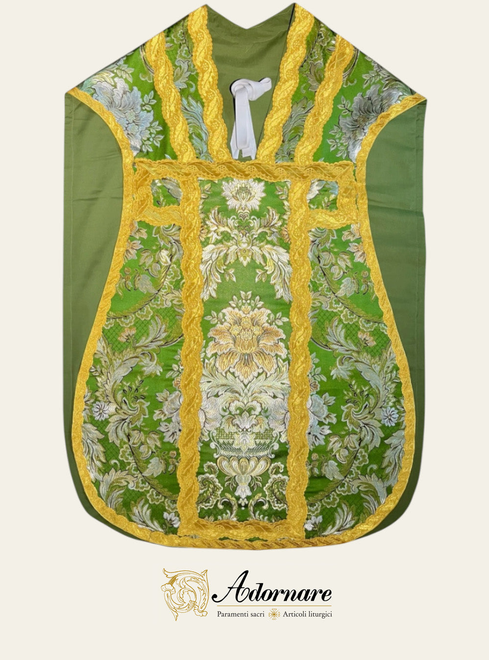 Contemporary Roman-cut Brocade Roman Chasuble Low Mass Set / Pianeta Romana Broccato
