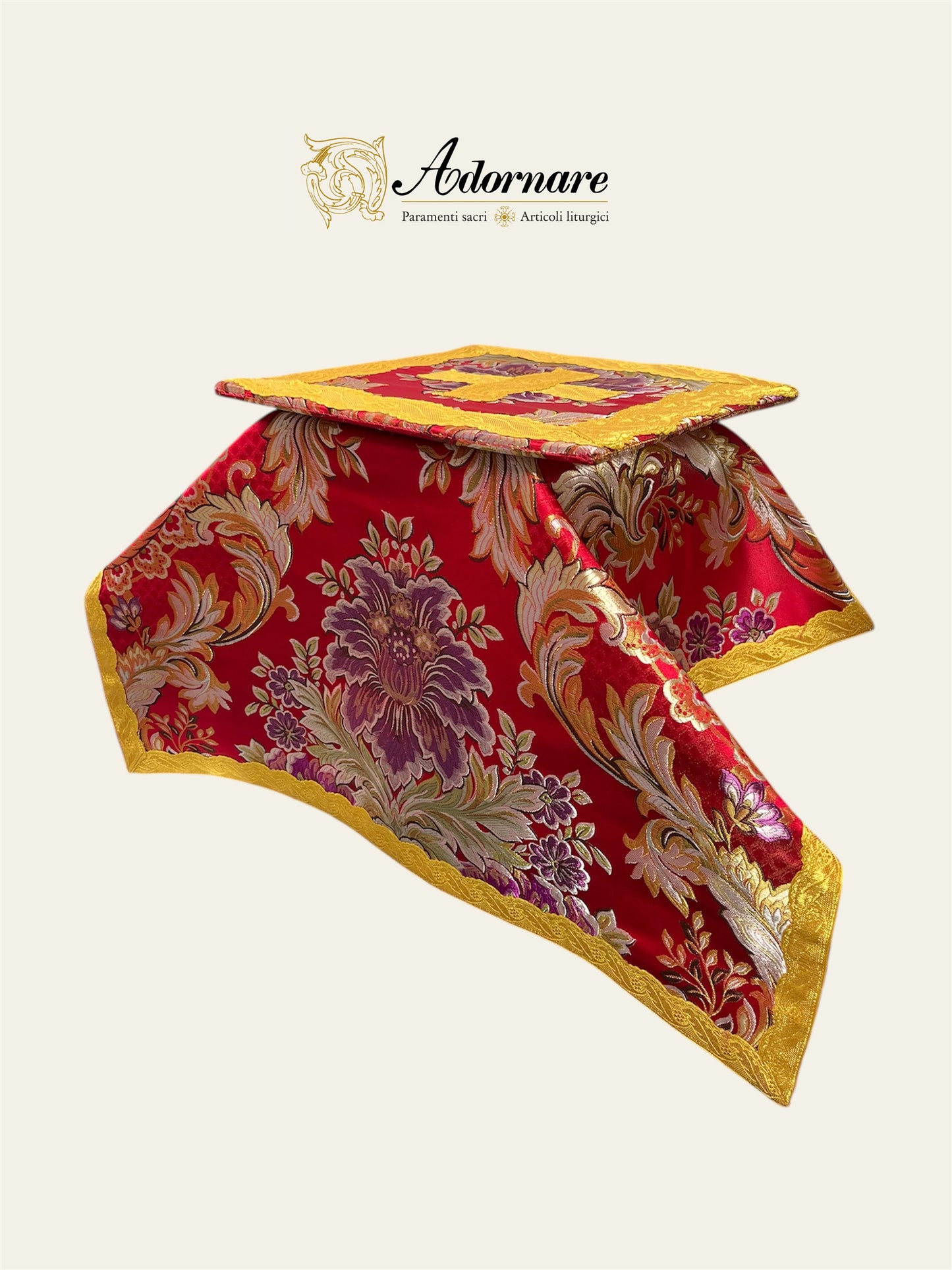 Contemporary Roman-cut Brocade Roman Chasuble Low Mass Set / Pianeta Romana Broccato