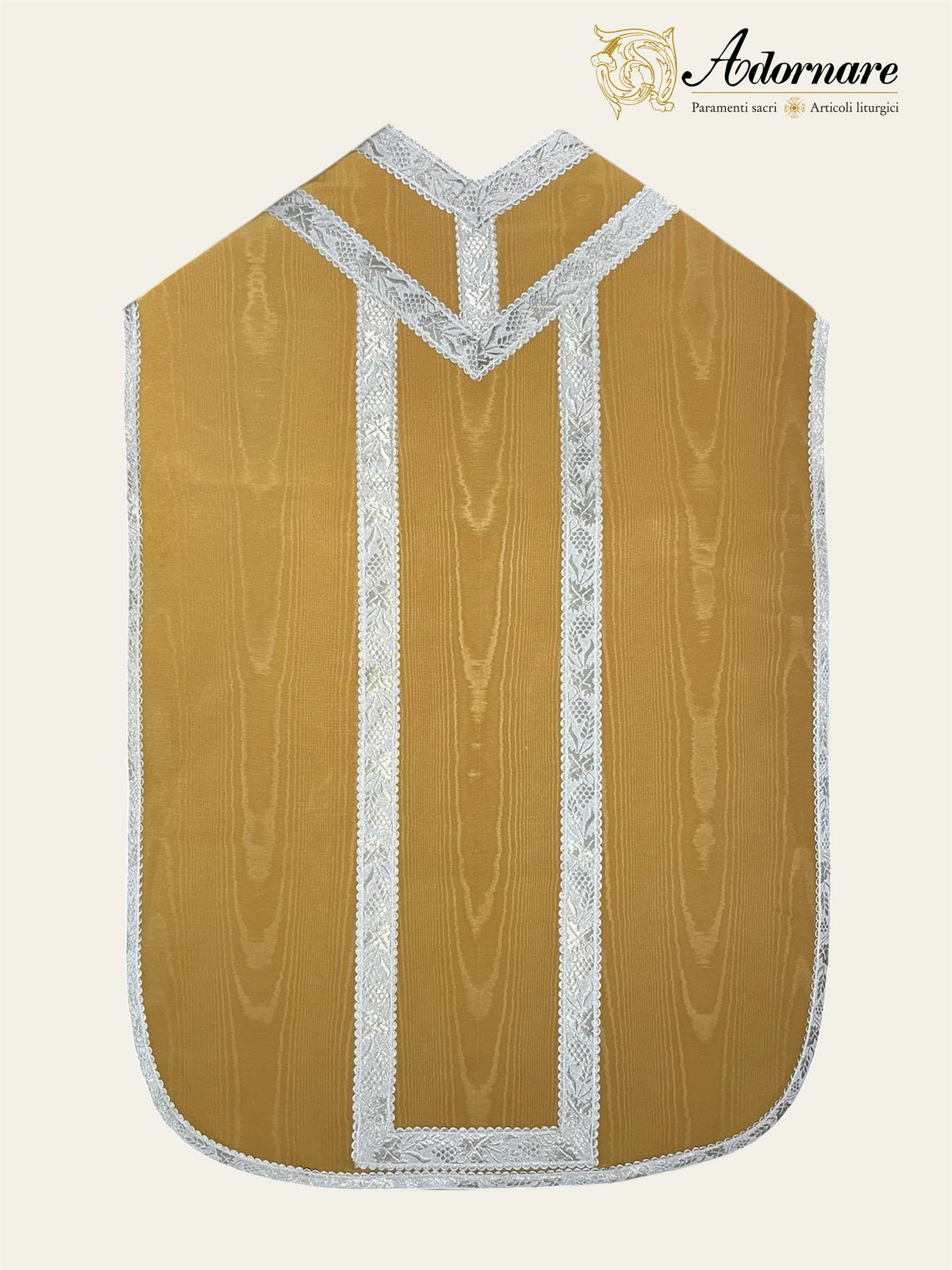 Contemporary Roman-cut Moiré Roman Chasuble Low Mass Set / Pianeta Romana Moiré