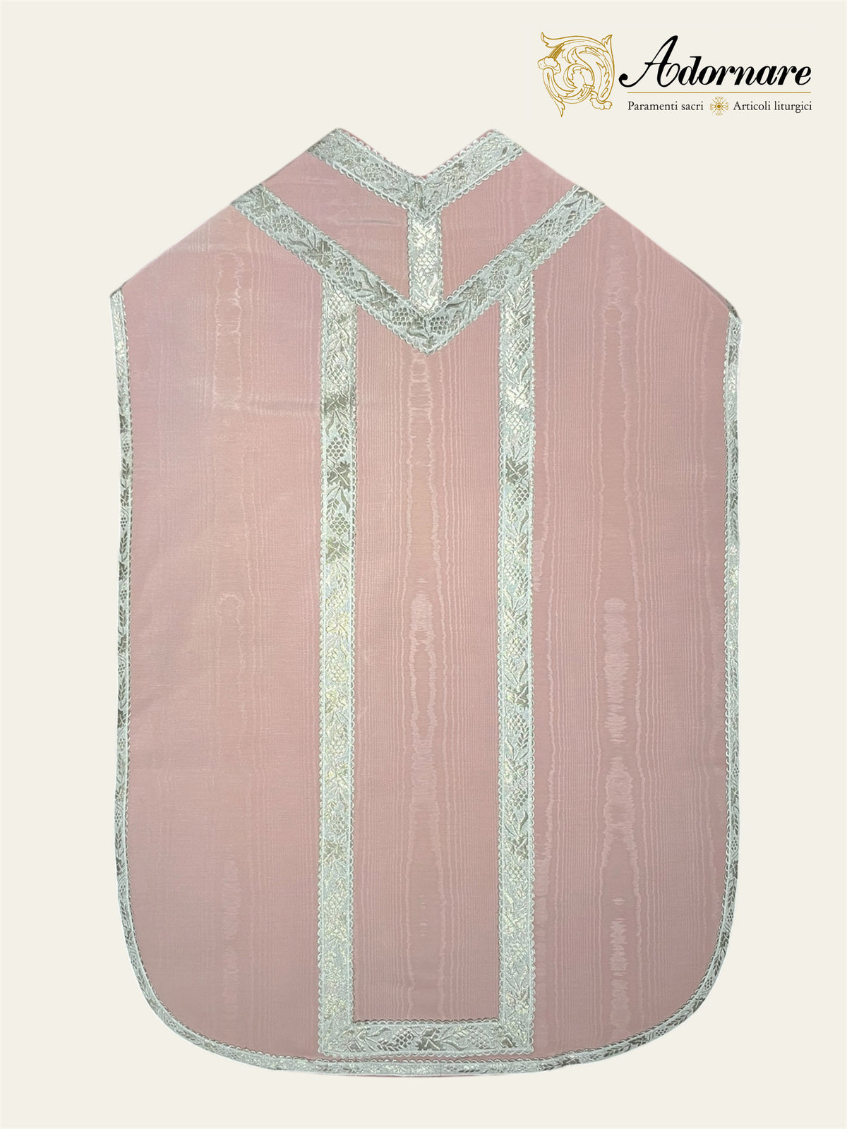 Contemporary Roman-cut Moiré Roman Chasuble Low Mass Set / Pianeta Romana Moiré