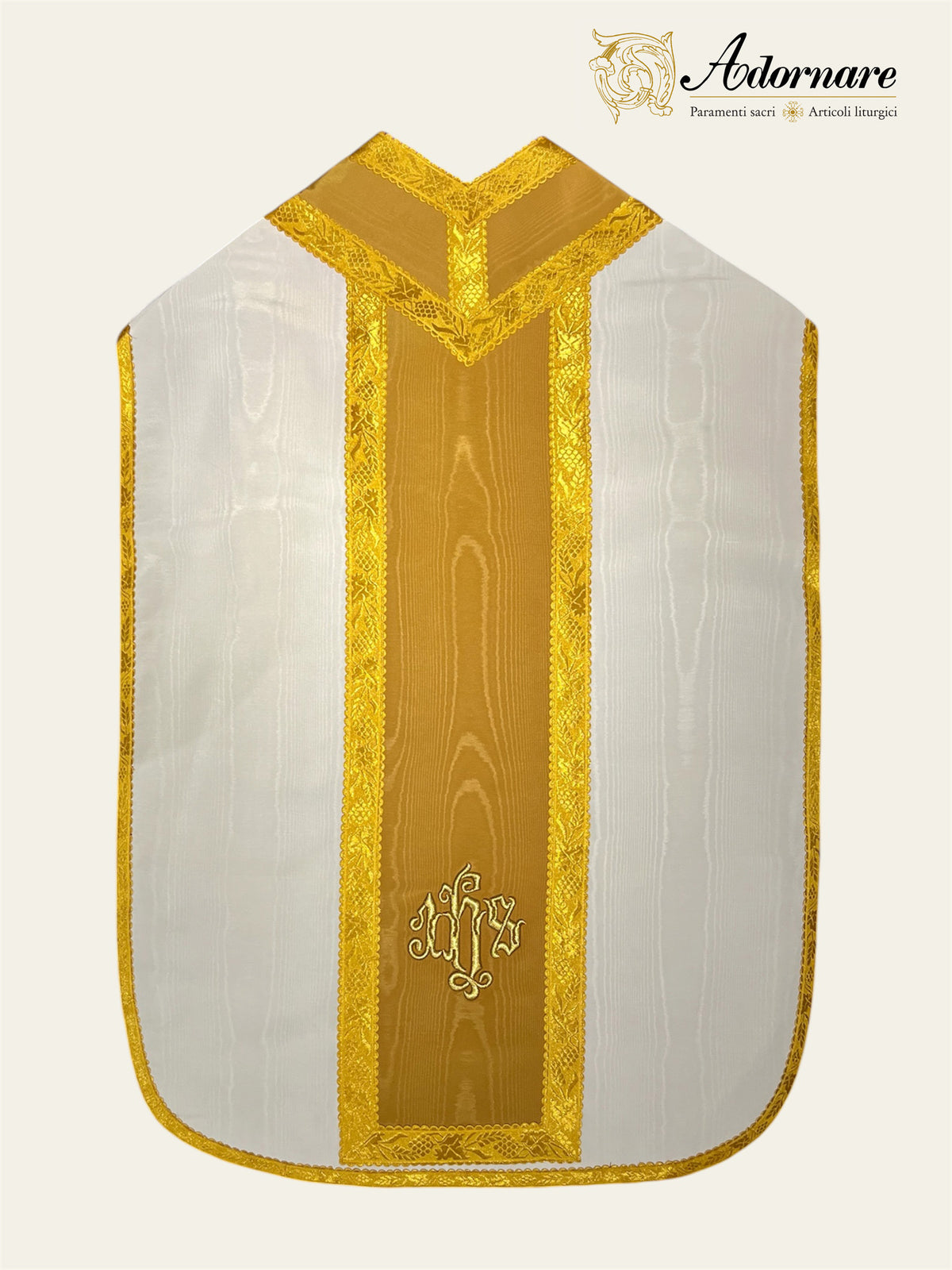 Contemporary Roman-cut Moiré Roman Chasuble Low Mass Set / Pianeta Romana Moiré