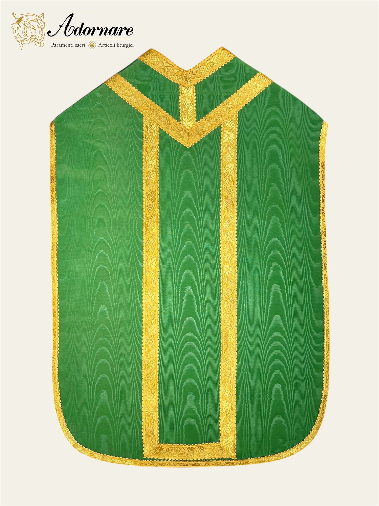 Contemporary Roman-cut Moiré Roman Chasuble Low Mass Set / Pianeta Romana Moiré