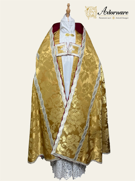 Roman Cope in Italian Gold Silk Damask