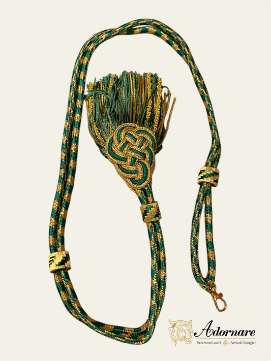 Cords for pectoral cross (Celtic-knot bullion tassel end)