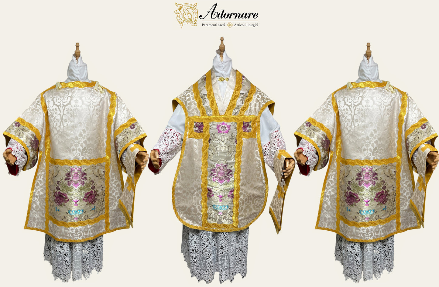 Custom vestments with embroidered FSSP emblem - Other custom emblems and stemma/coat of arms can also be realised