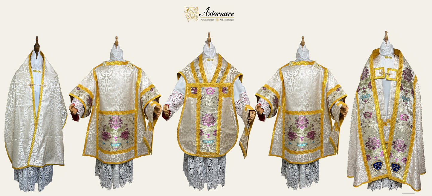 Custom vestments with embroidered FSSP emblem - Other custom emblems and stemma/coat of arms can also be realised
