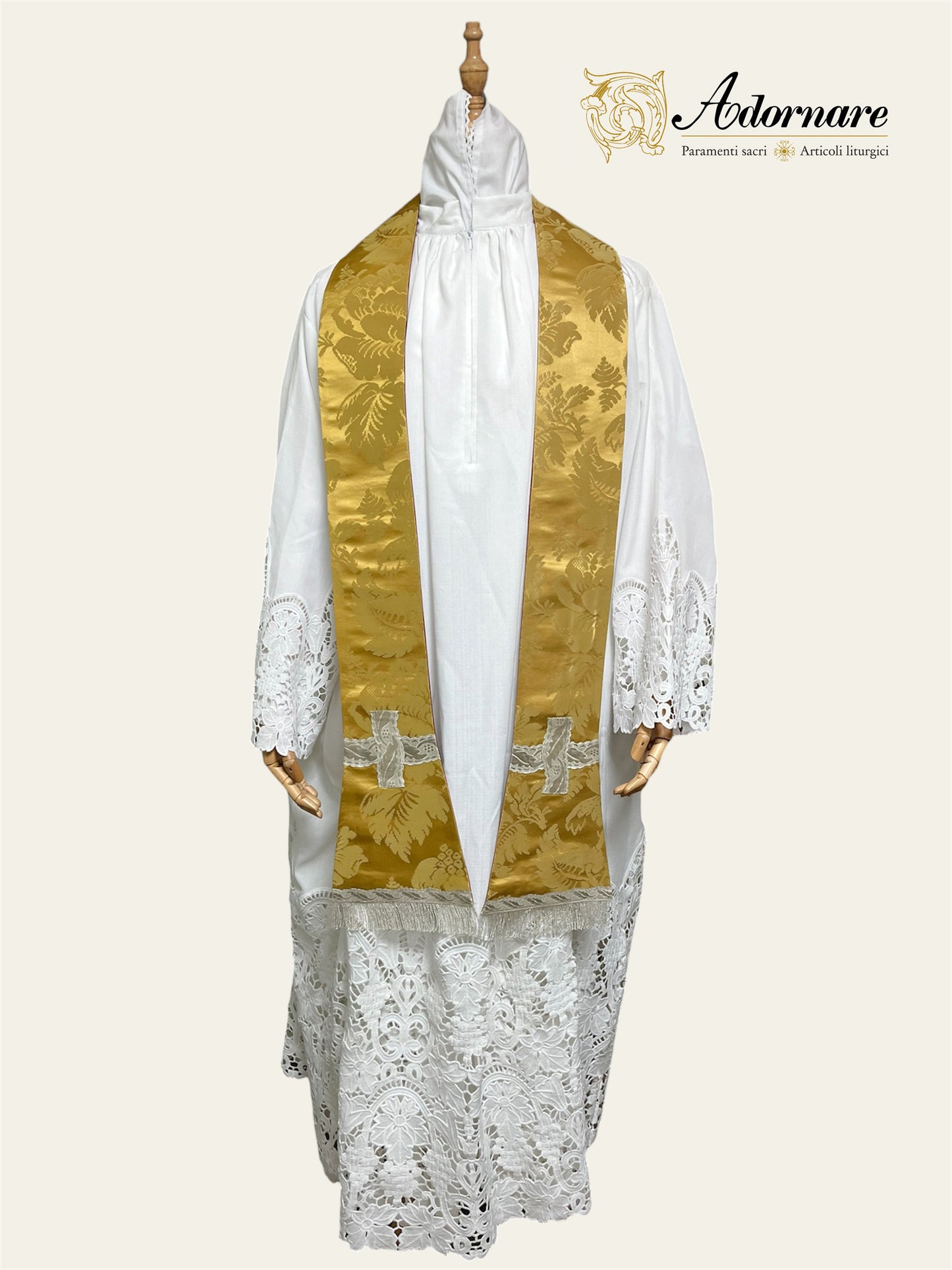 Roman Cope in Italian Gold Silk Damask