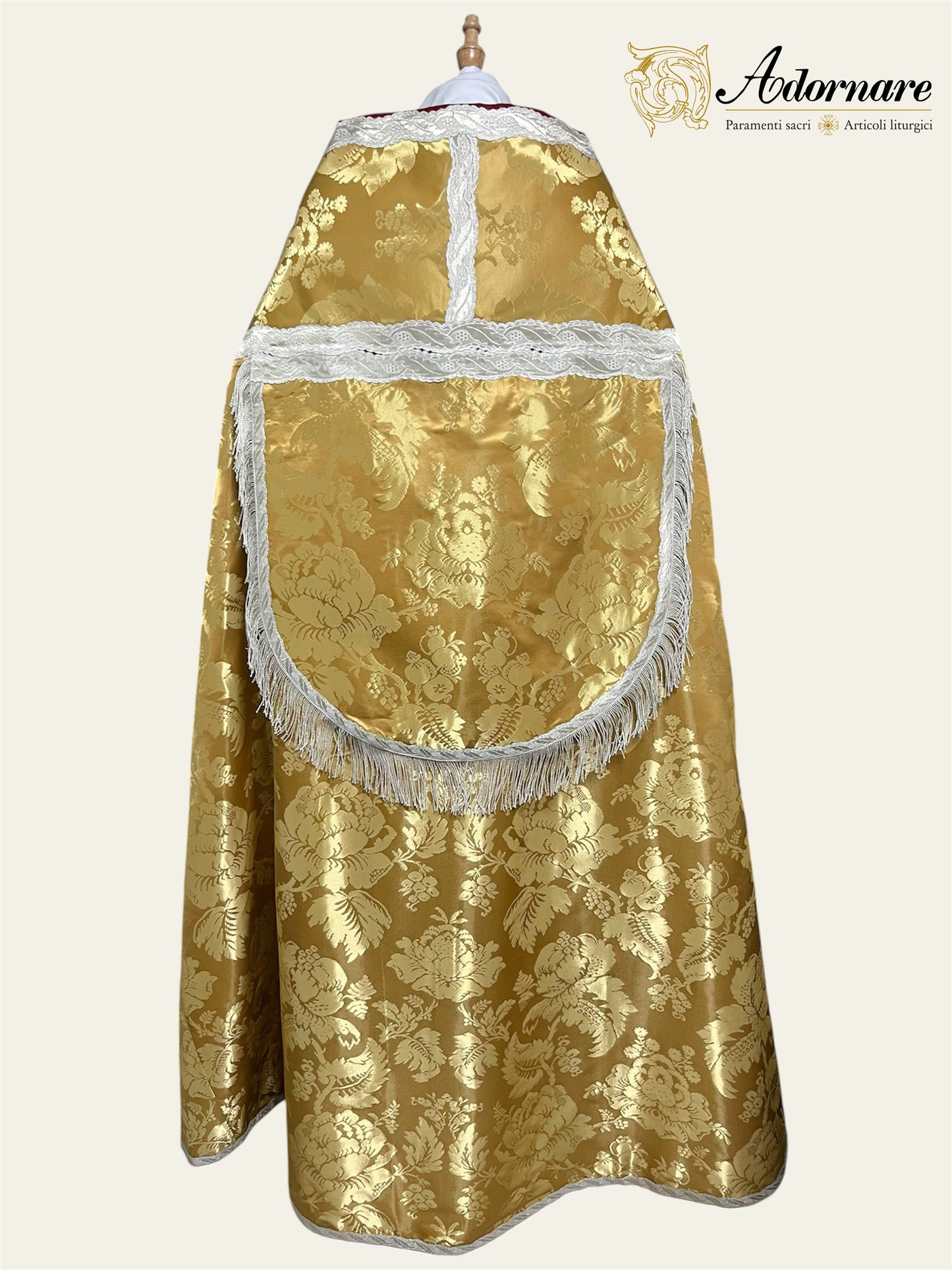 Roman Cope in Italian Gold Silk Damask