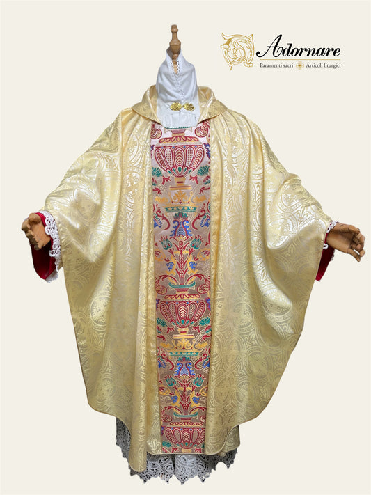 Passion Brocade Gothic Chasuble with Coronation brocade panel