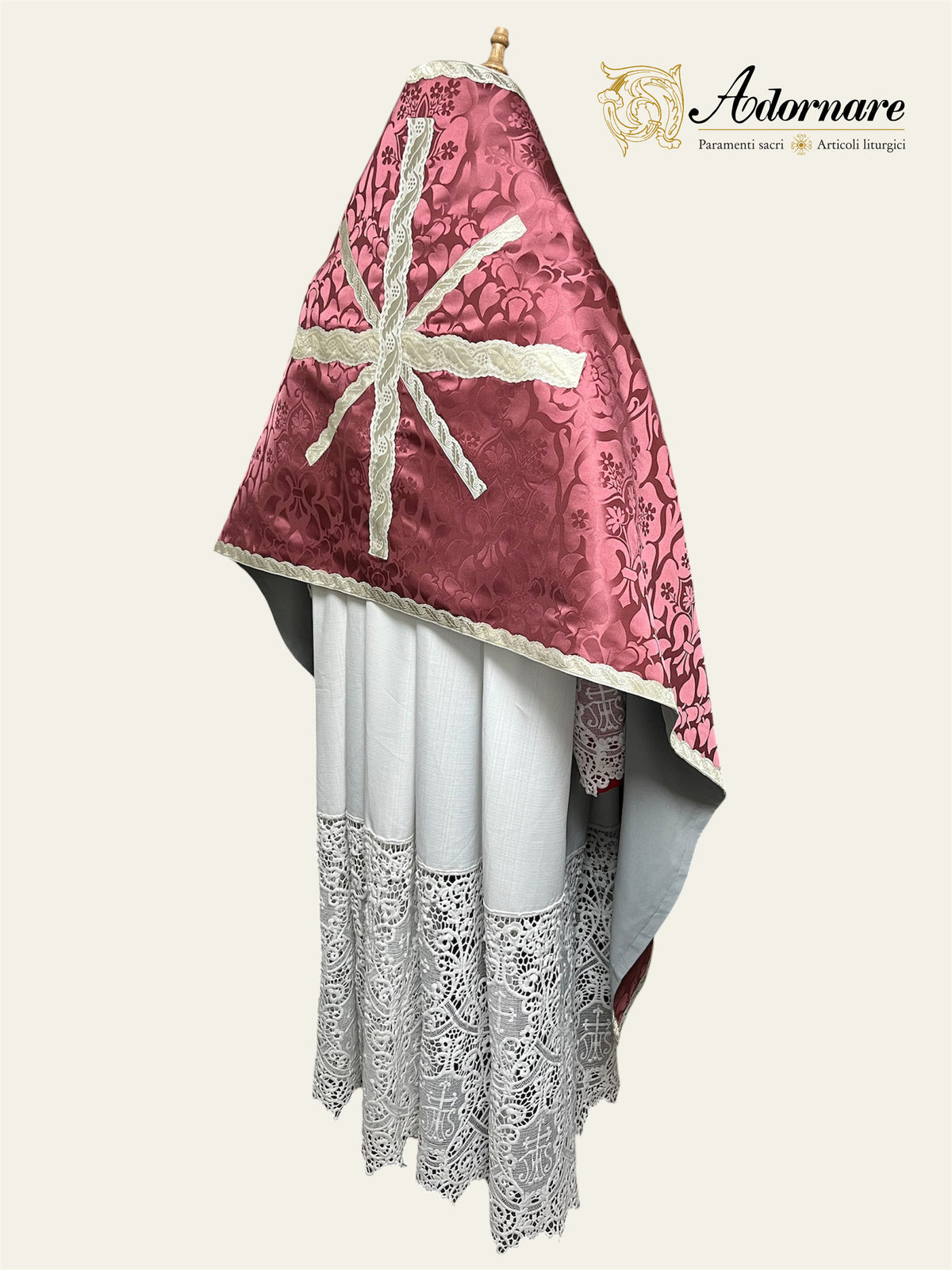 Roman-style Humeral veil in Damask / Velo Omerale Romano in Damasco