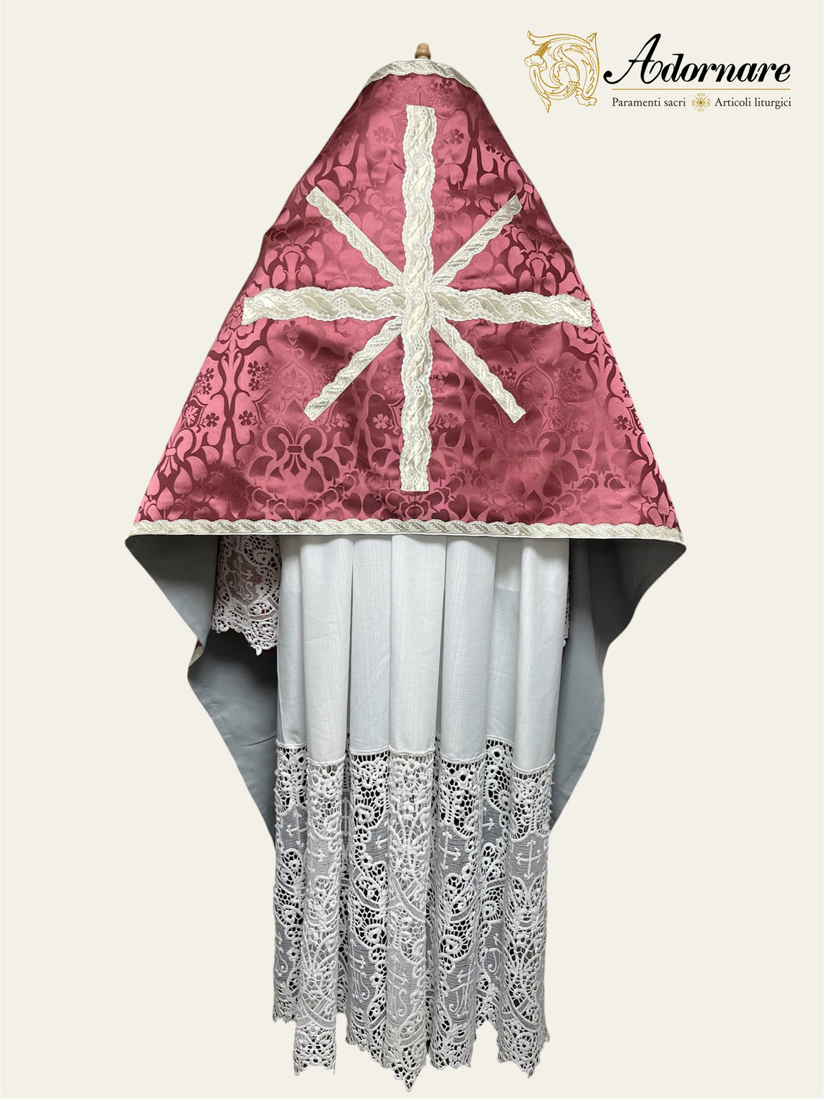 Roman-style Humeral veil in Damask / Velo Omerale Romano in Damasco