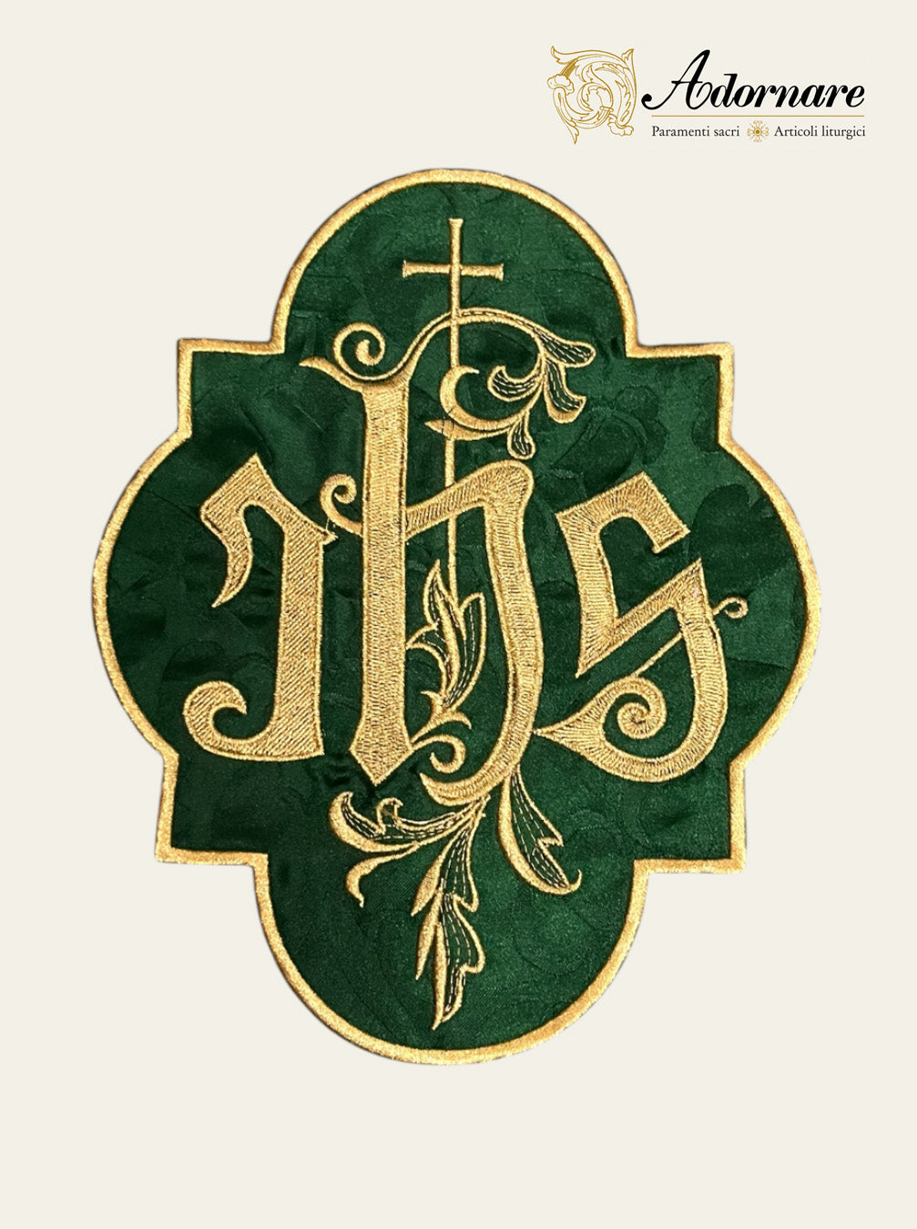 IHS & Marian machine-embroidered appliqué / Applicazione "IHS" e "Ave Maria"