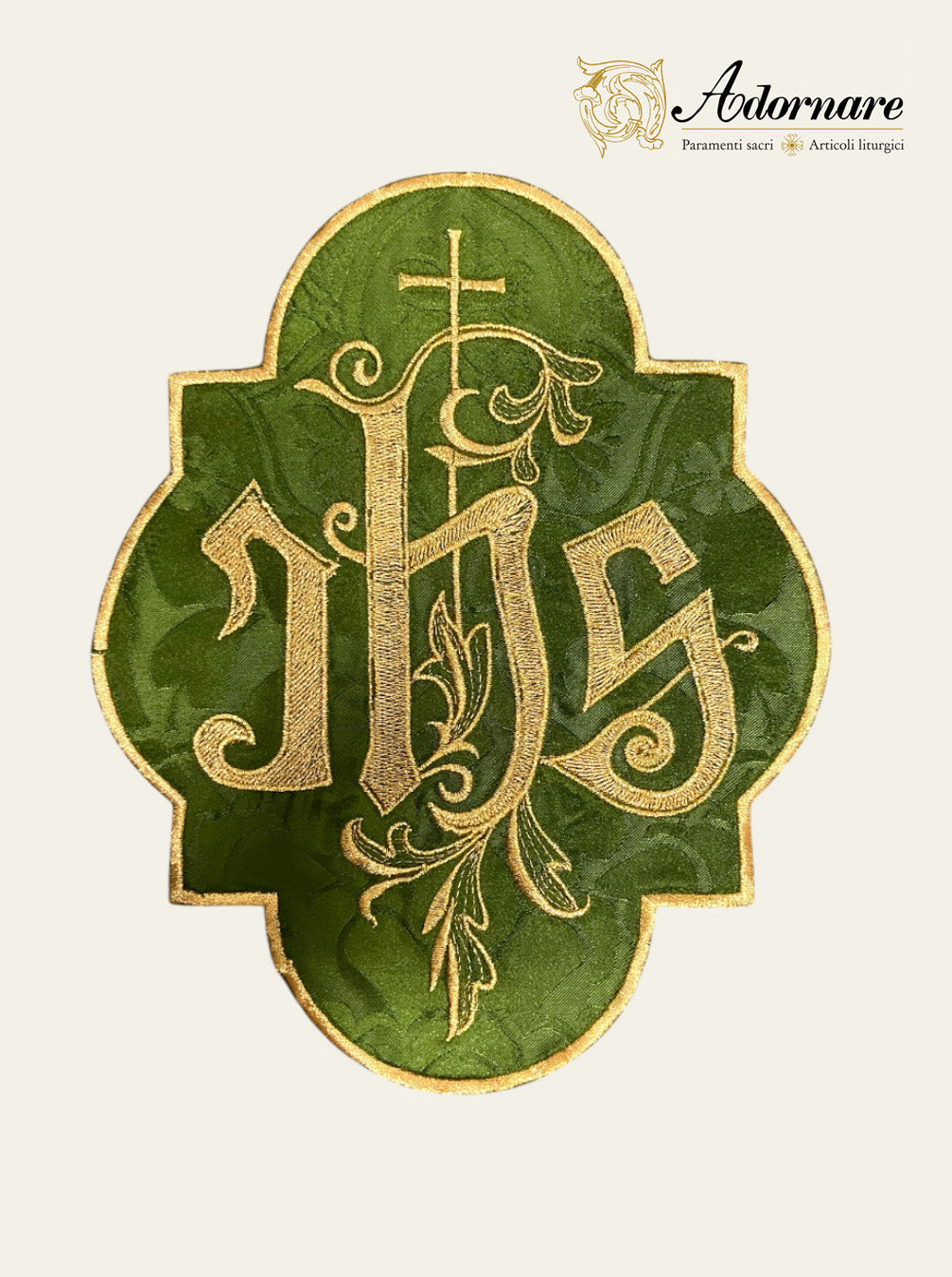 IHS & Marian machine-embroidered appliqué / Applicazione "IHS" e "Ave Maria"