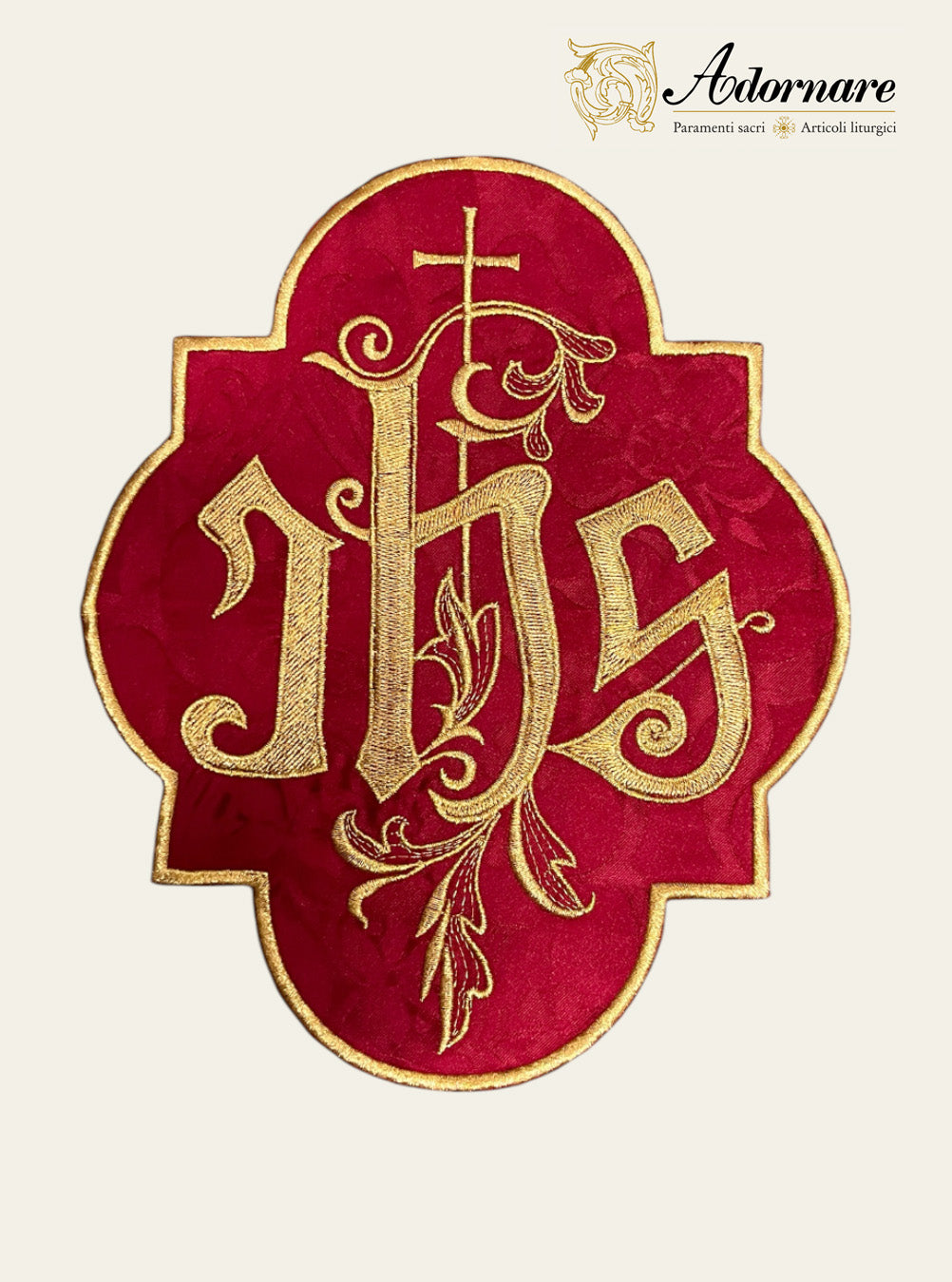 IHS & Marian machine-embroidered appliqué / Applicazione "IHS" e "Ave Maria"