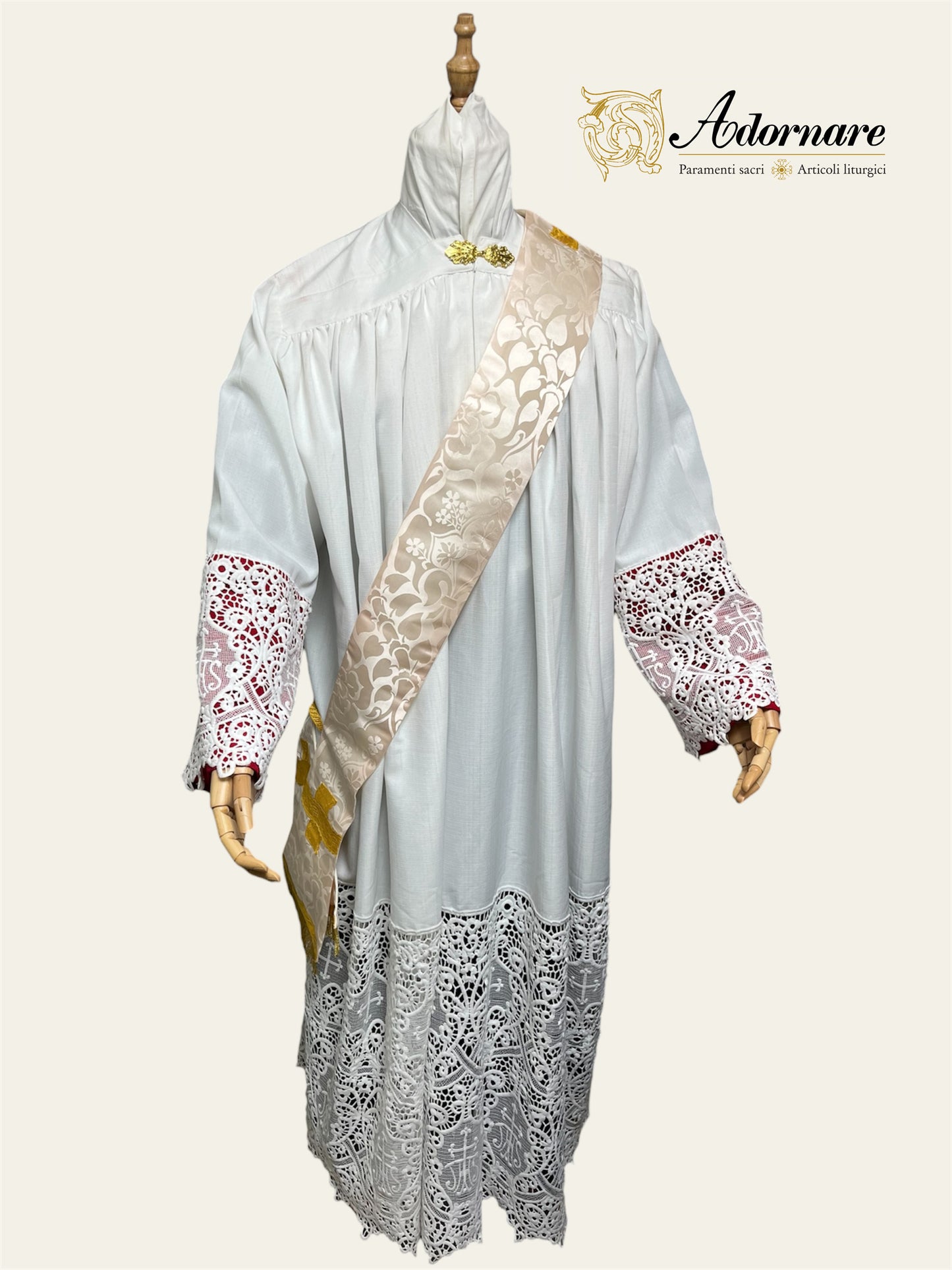 Reversible Deacon's Roman Stole in Italian style