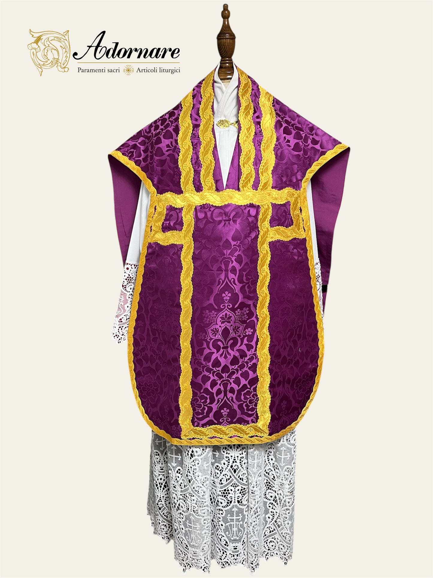 Damask Roman Chasuble - Low Mass Set / Pianete Romane Damasco